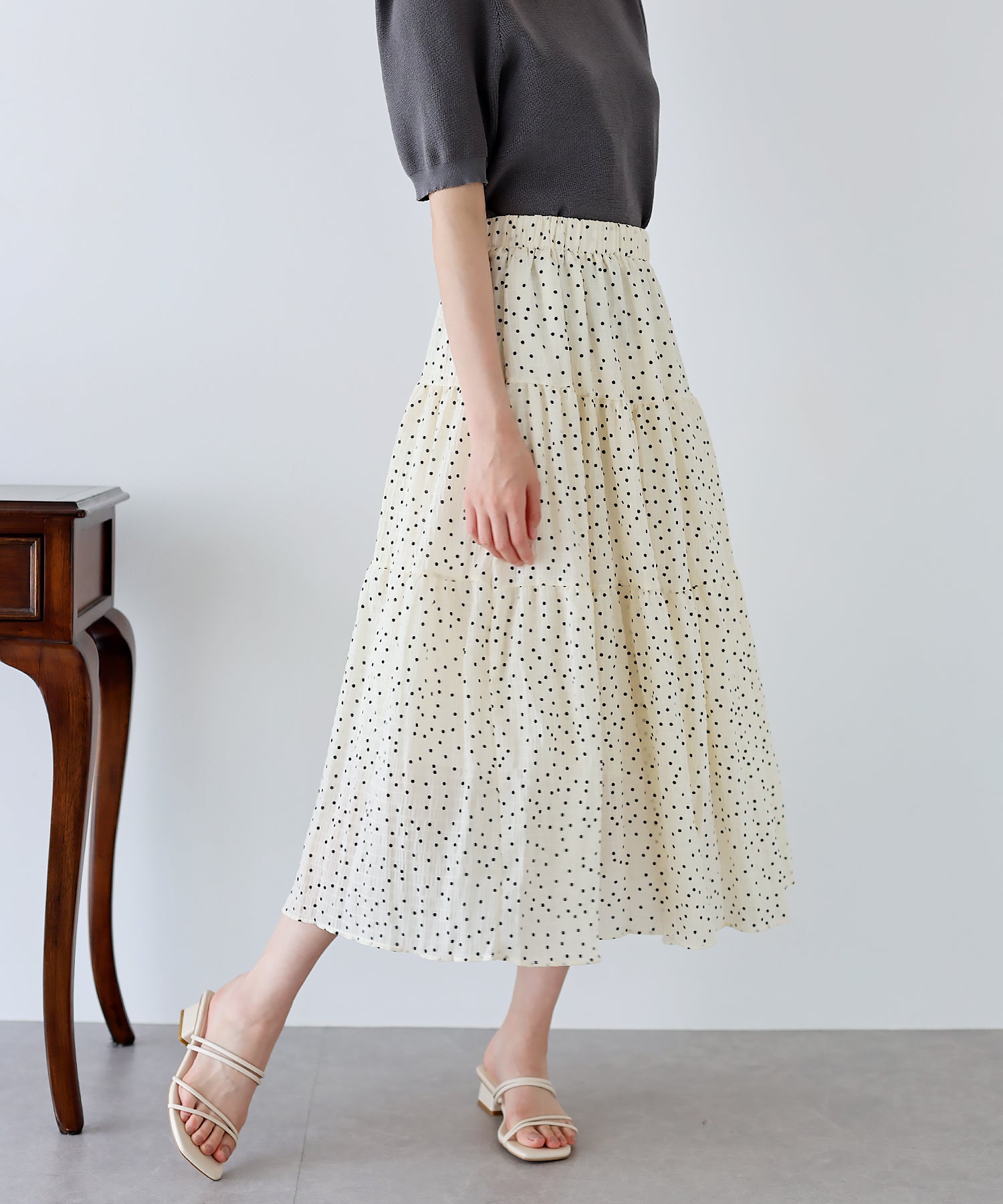 【SALE】アソートプリントティアードスカート