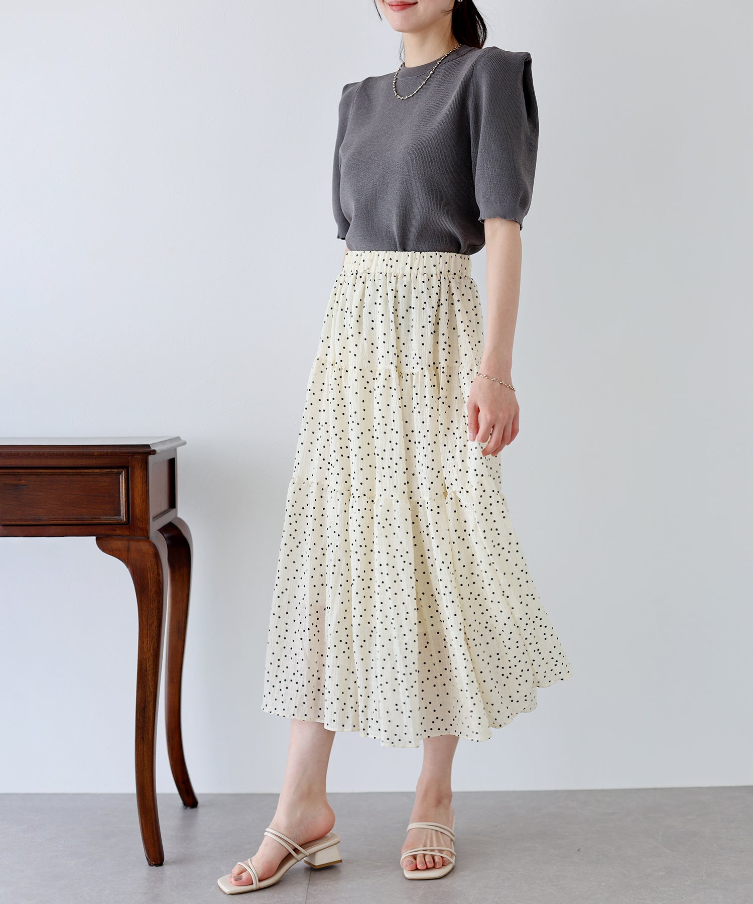 【SALE】アソートプリントティアードスカート