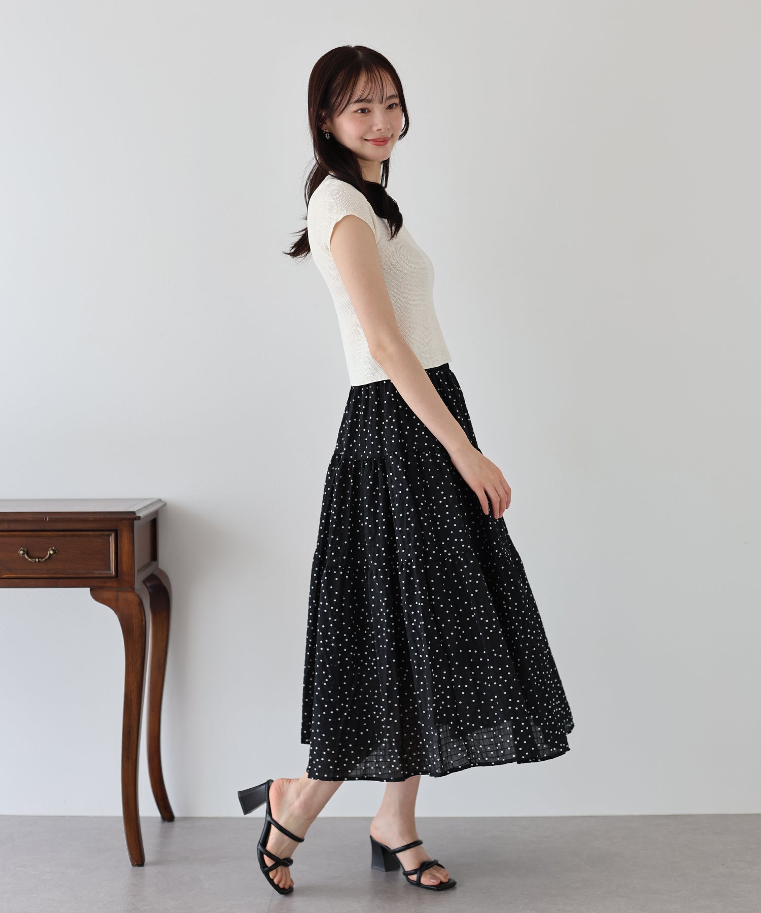 【SALE】アソートプリントティアードスカート