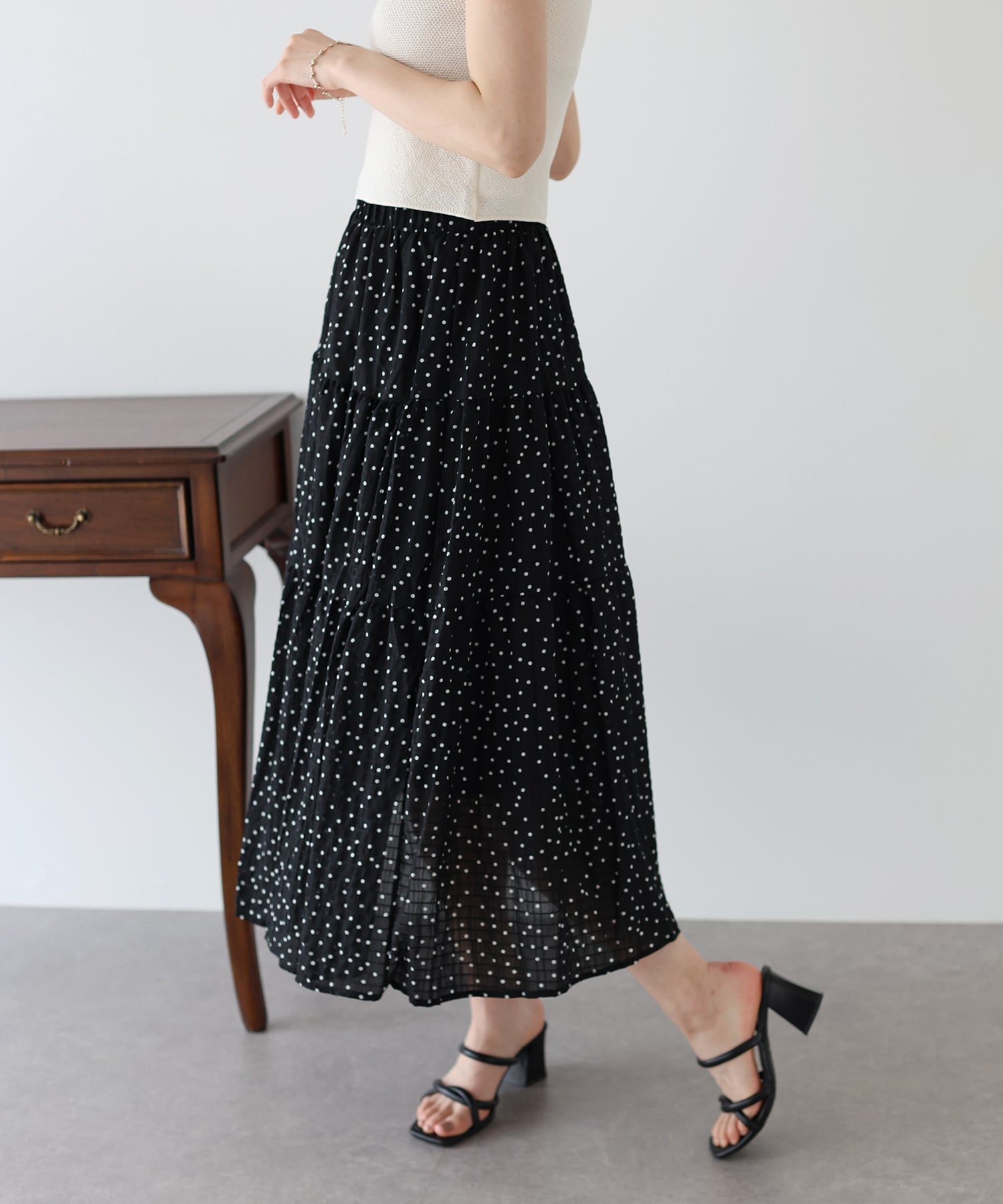 【SALE】アソートプリントティアードスカート