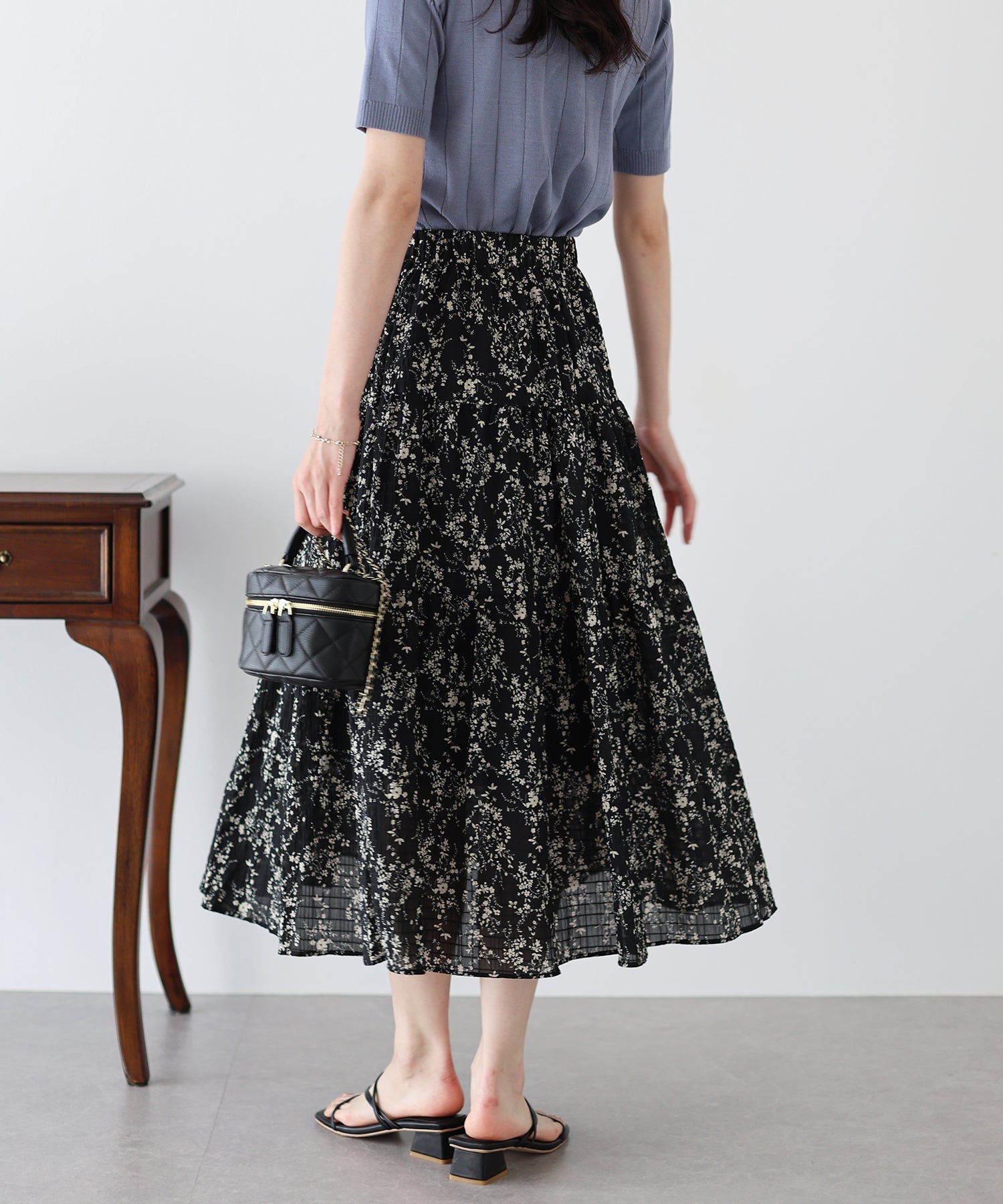 【SALE】アソートプリントティアードスカート