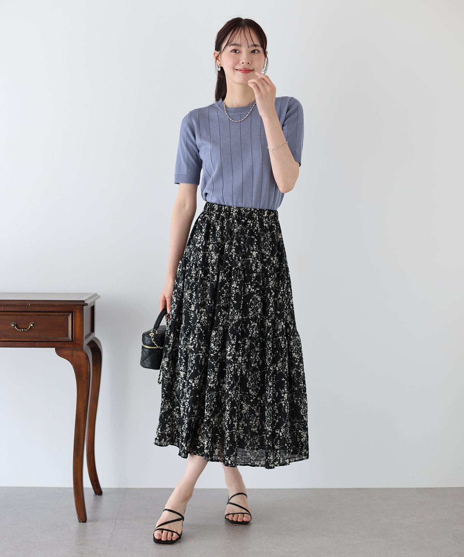 【SALE】アソートプリントティアードスカート