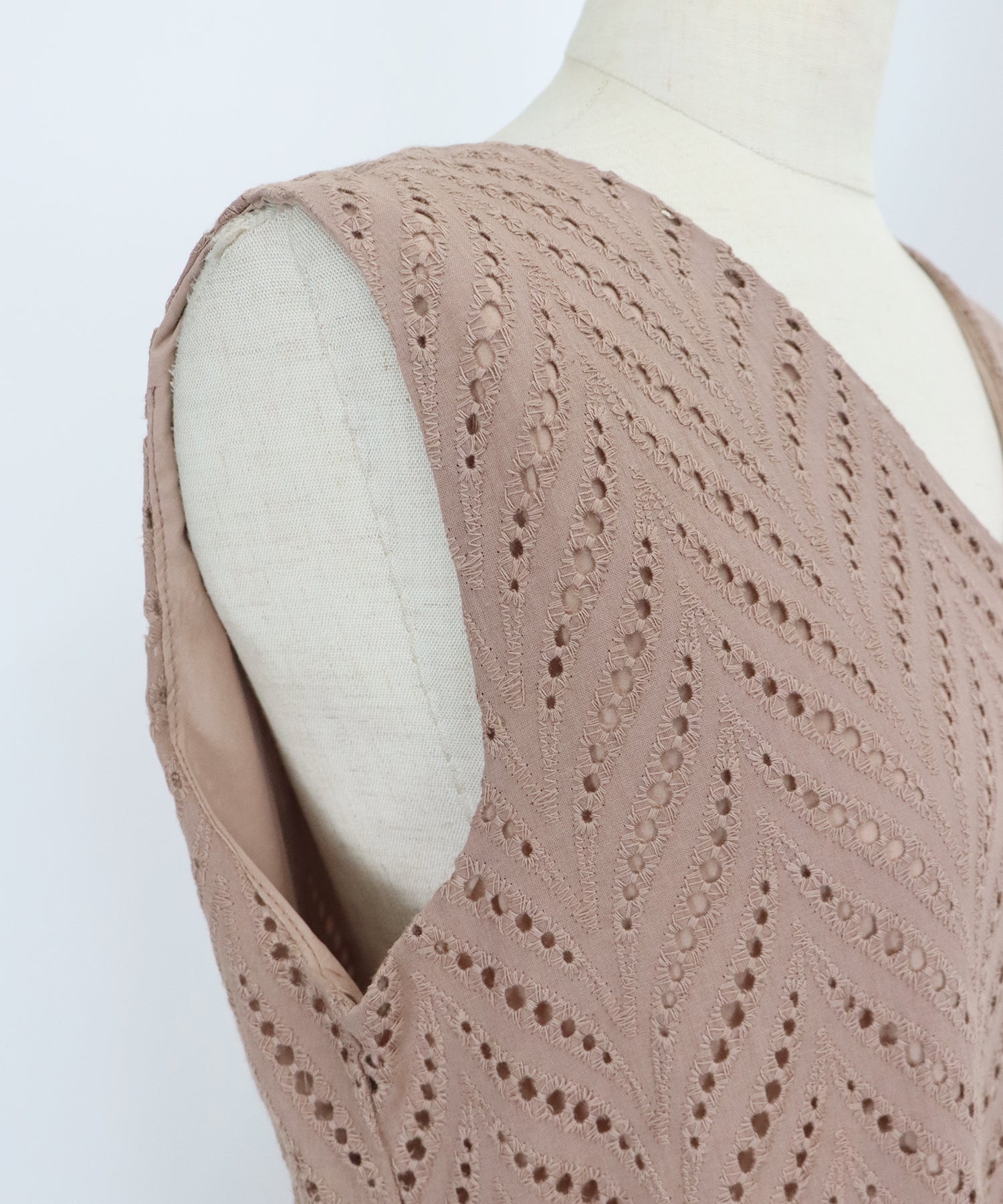 【SALE】コットンレースティアードワンピース