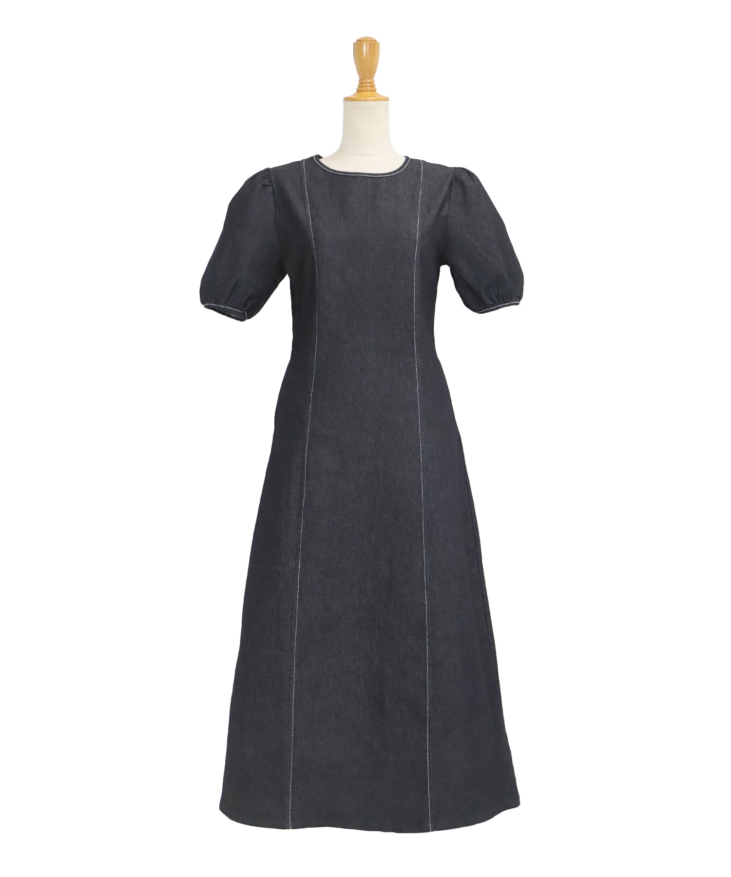 ステッチデニムワンピース