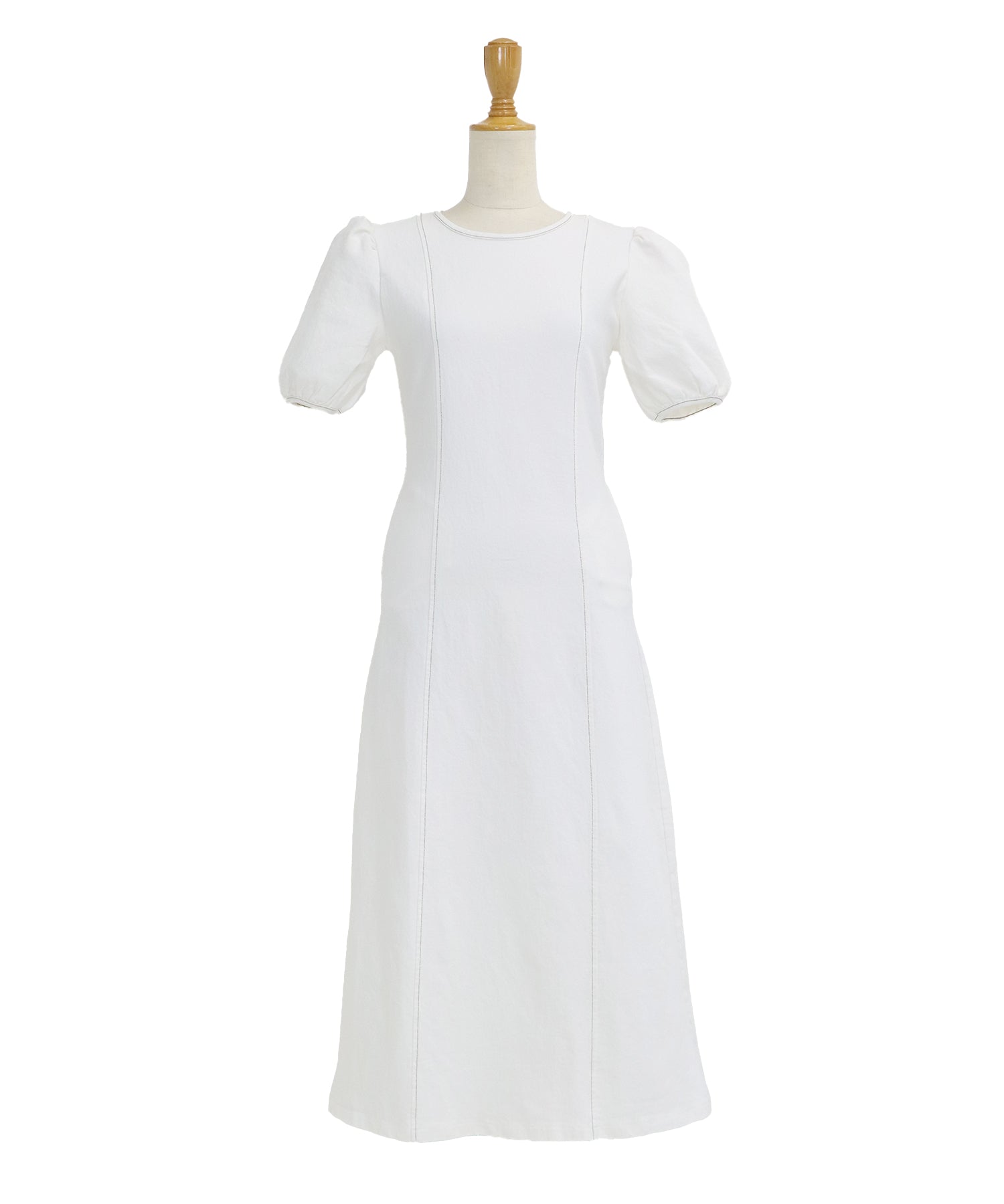 ステッチデニムワンピース