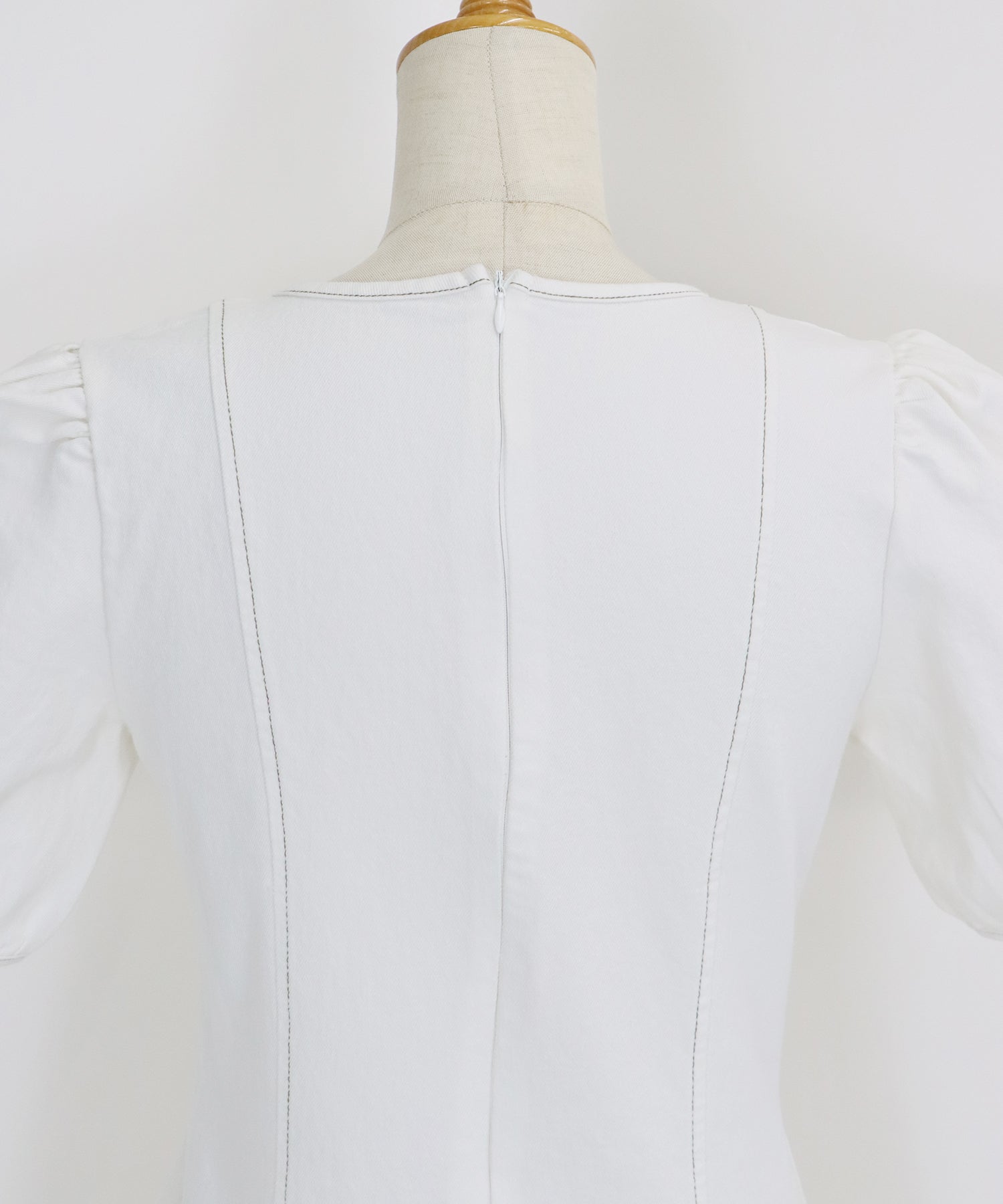 ステッチデニムワンピース