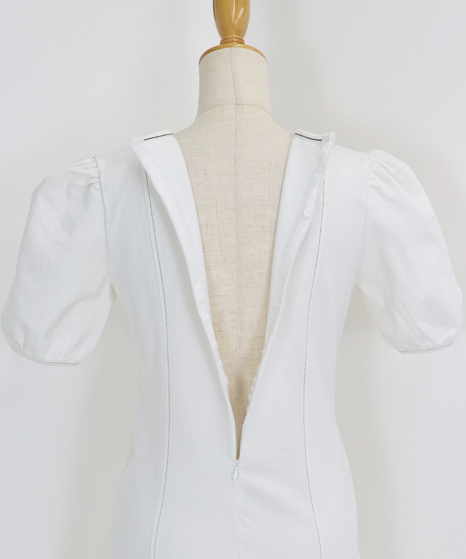 ステッチデニムワンピース