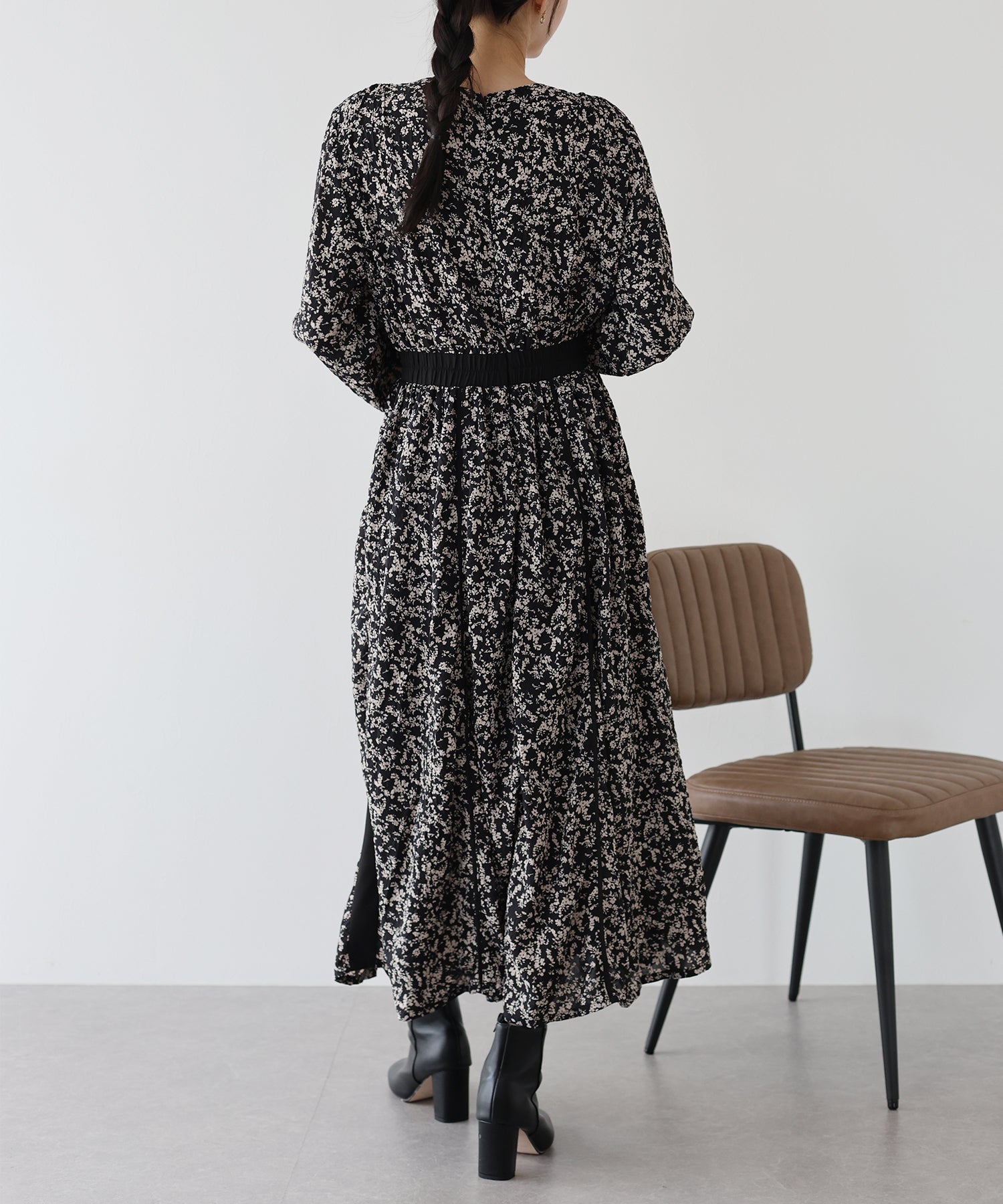 【SALE】エンボスプリントワンピース