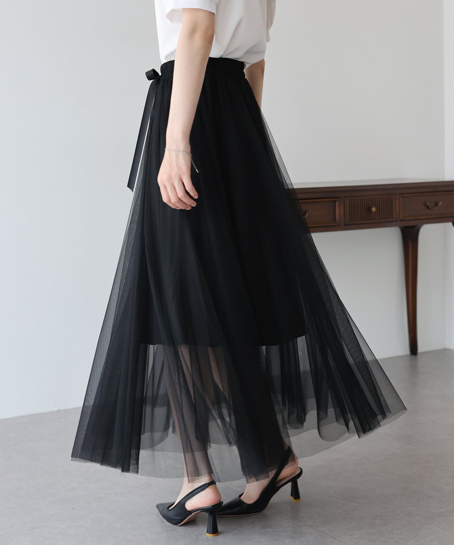 【SALE】グラデーションチュールスカート