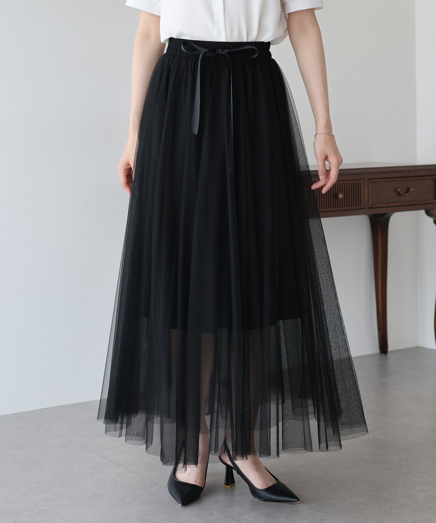 【SALE】グラデーションチュールスカート