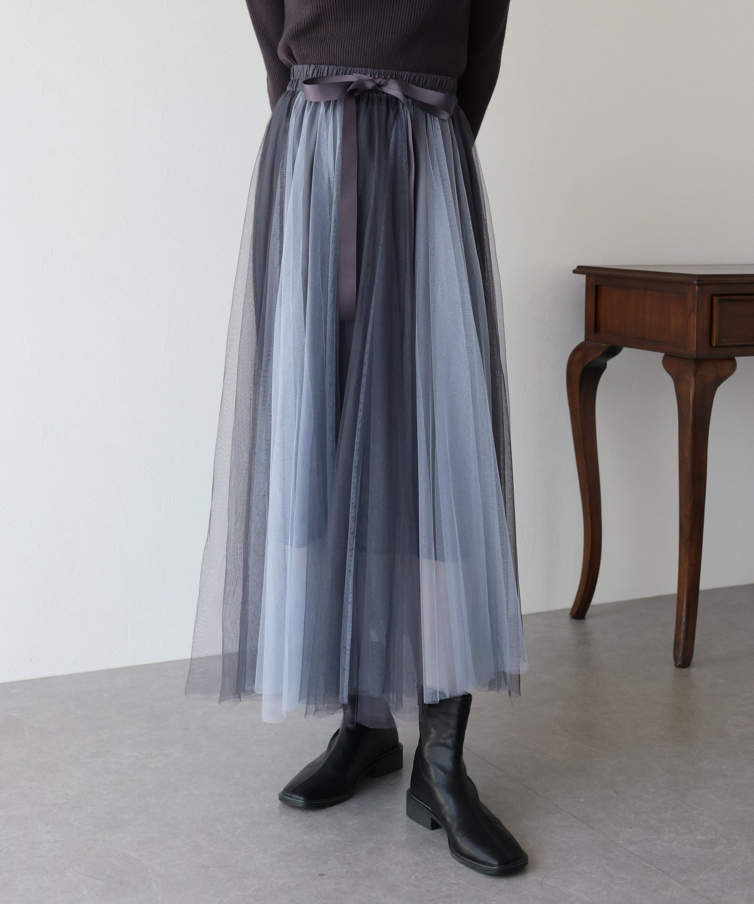 【SALE】グラデーションチュールスカート