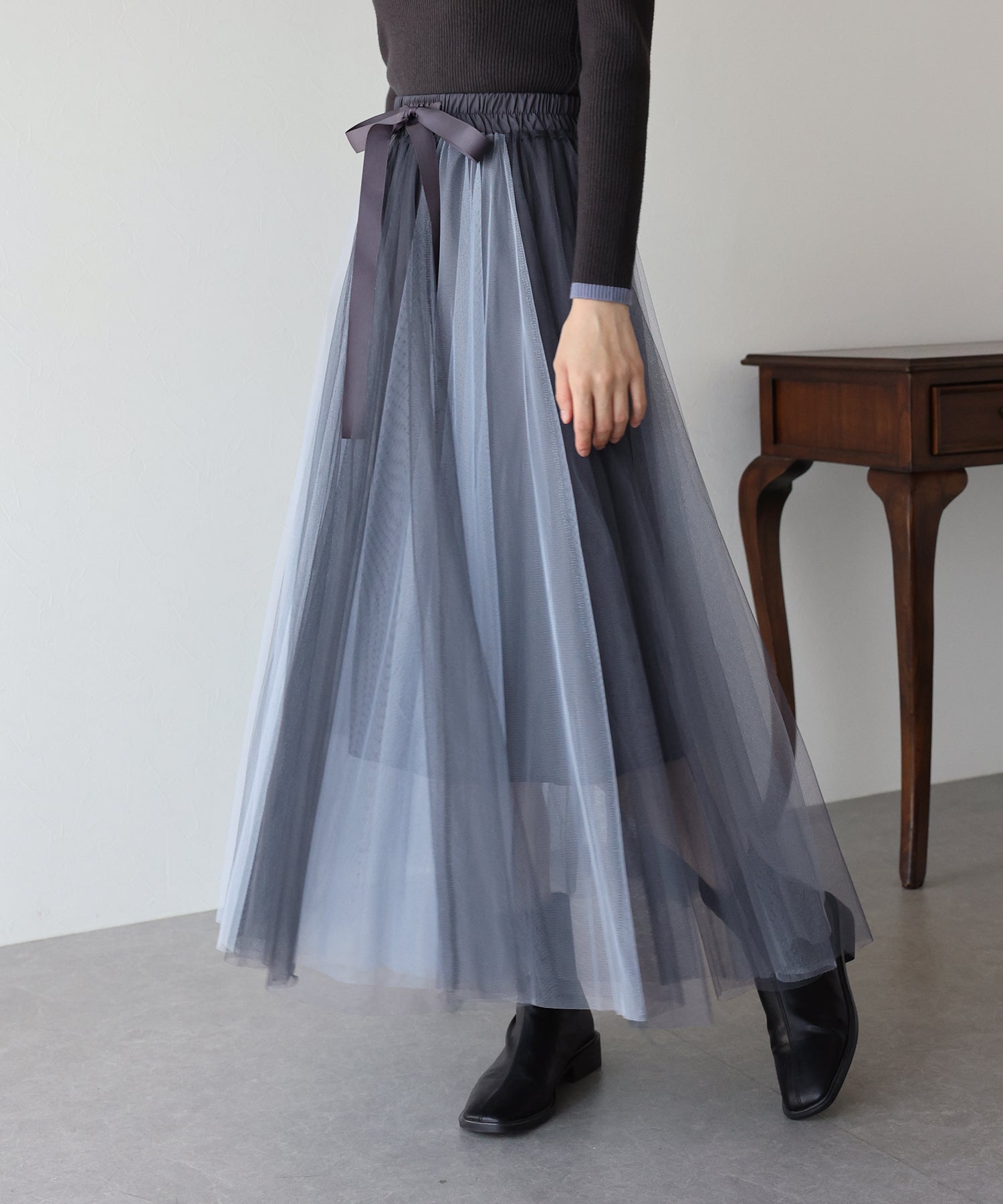 【SALE】グラデーションチュールスカート