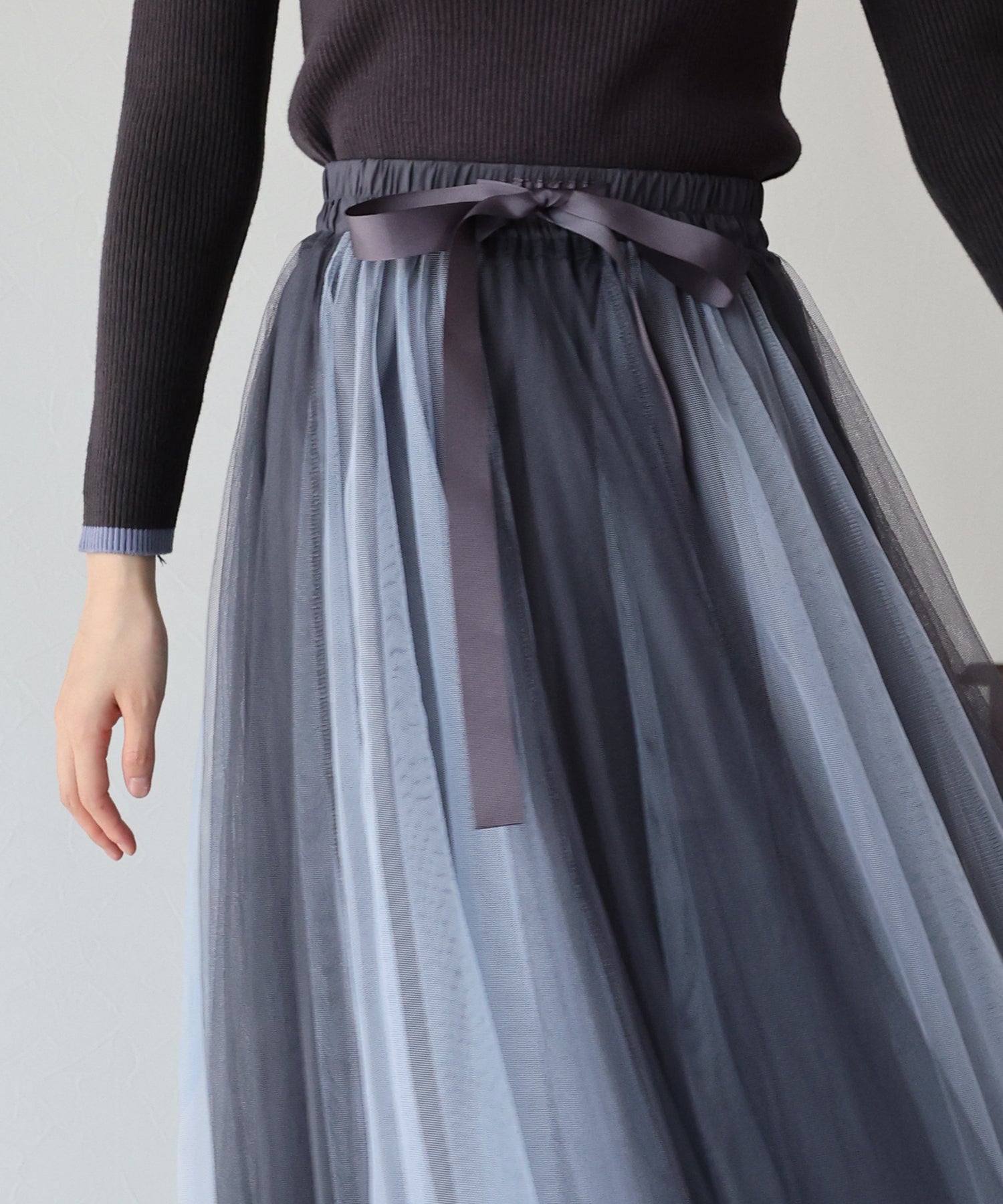 【SALE】グラデーションチュールスカート