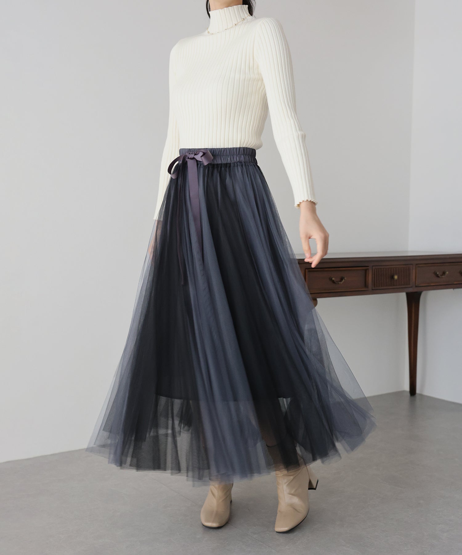 【SALE】グラデーションチュールスカート