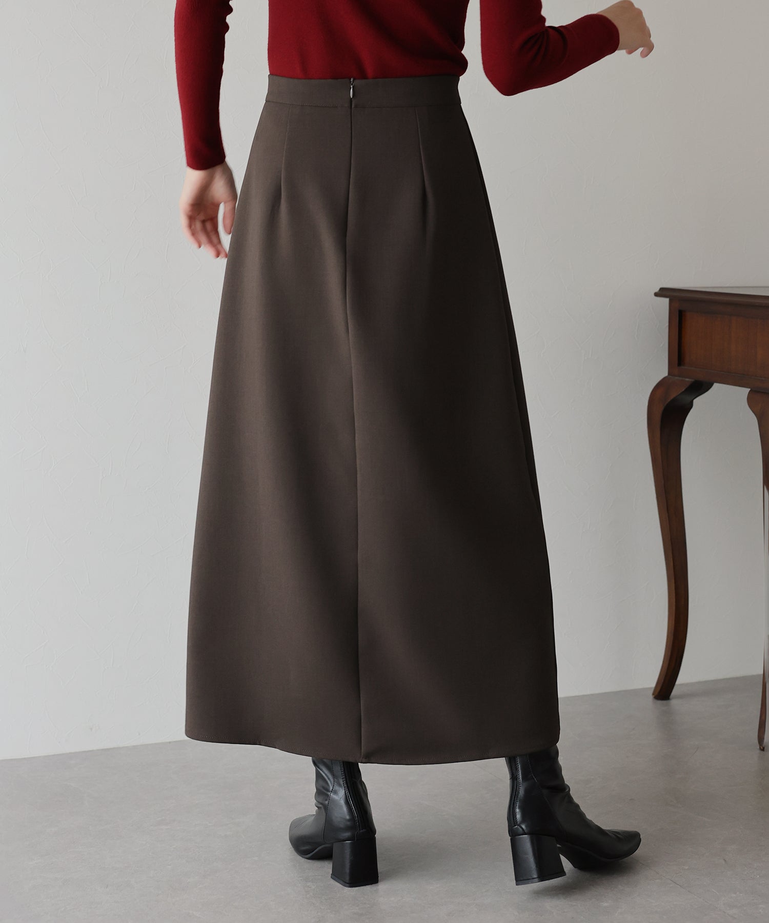 【SALE】サイドリボンIラインスカート