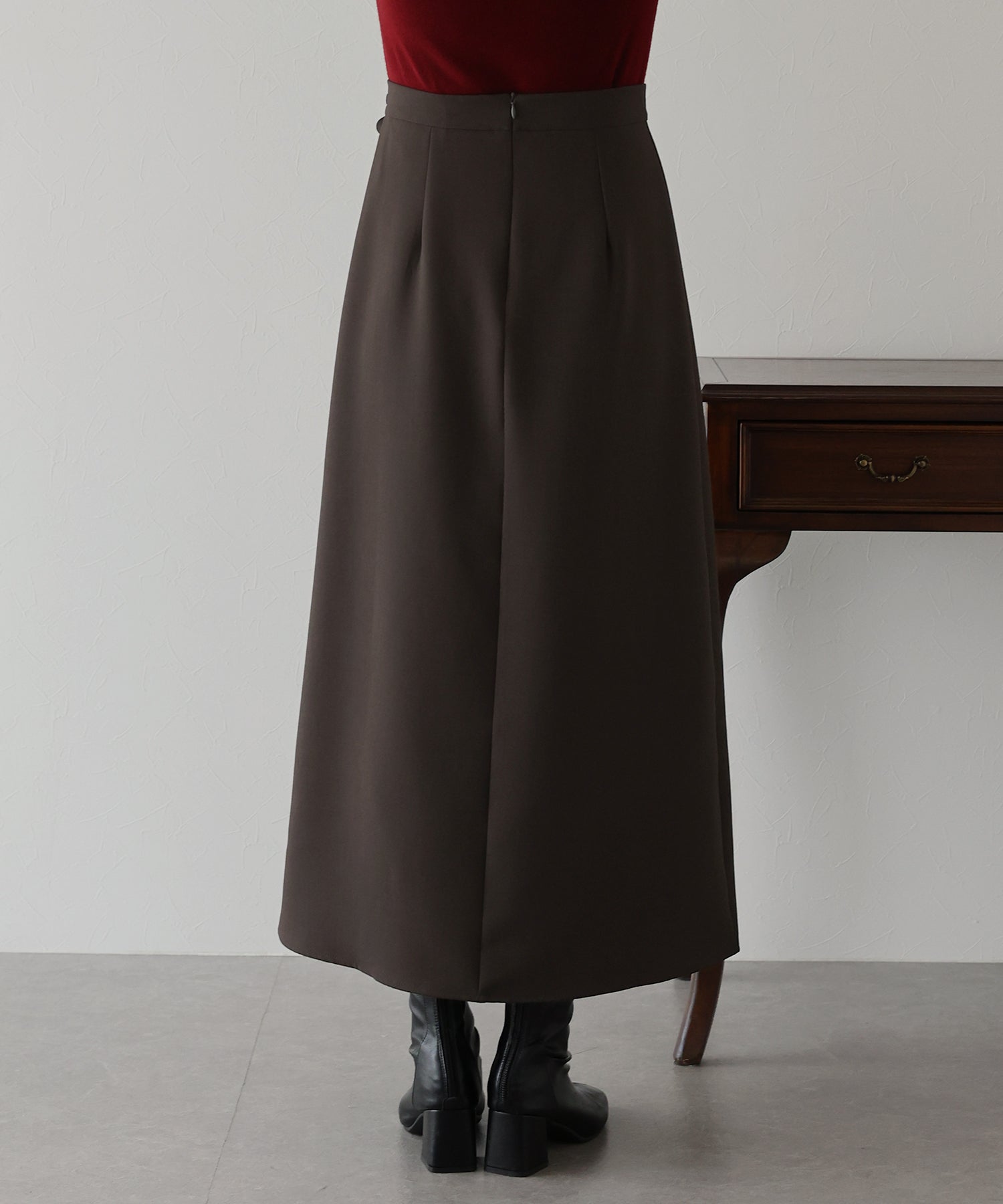 【SALE】サイドリボンIラインスカート