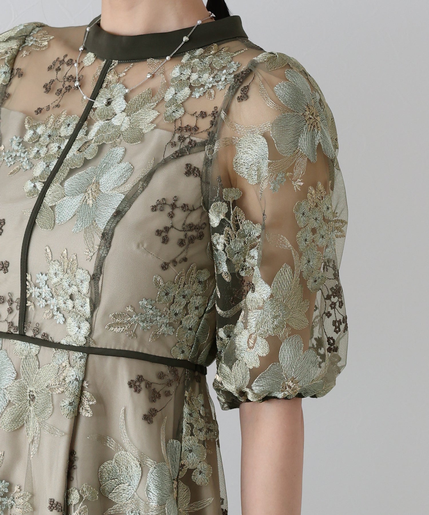 【TIME SALE】フラワーエンブロイダリ―ドレス