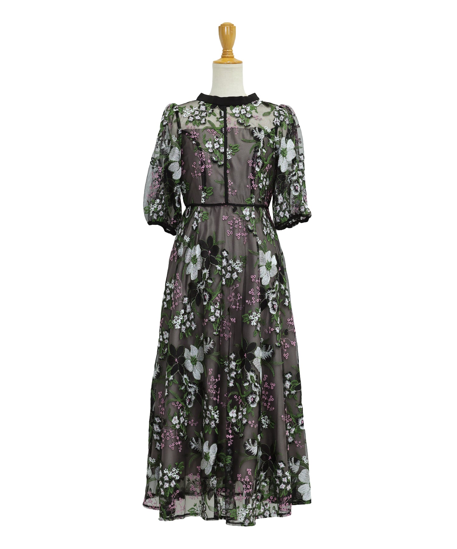 【TIME SALE】フラワーエンブロイダリ―ドレス