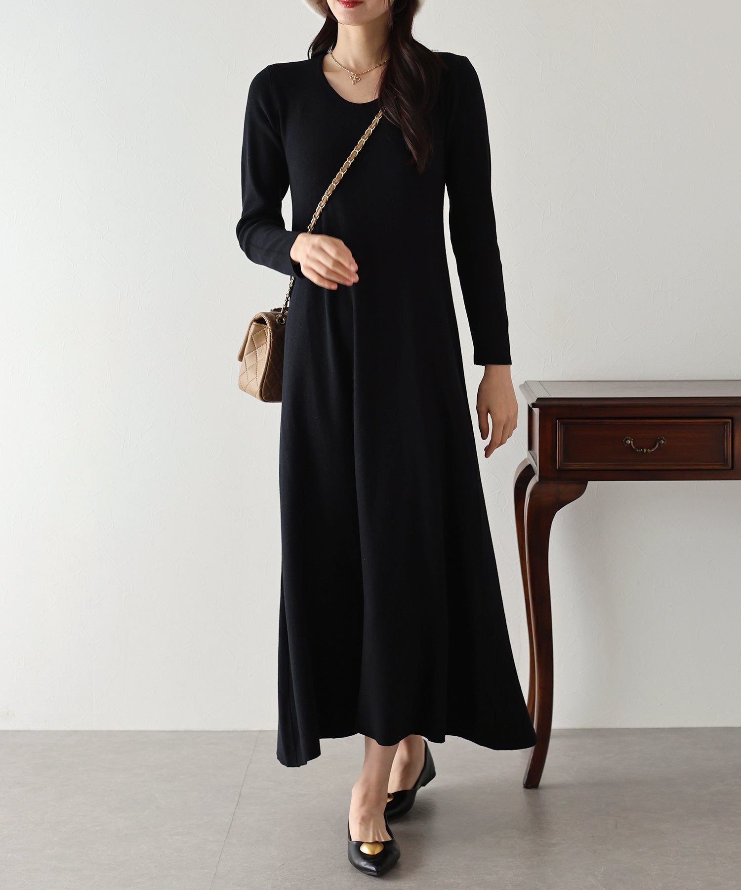 【TIME SALE】ロングニットワンピース