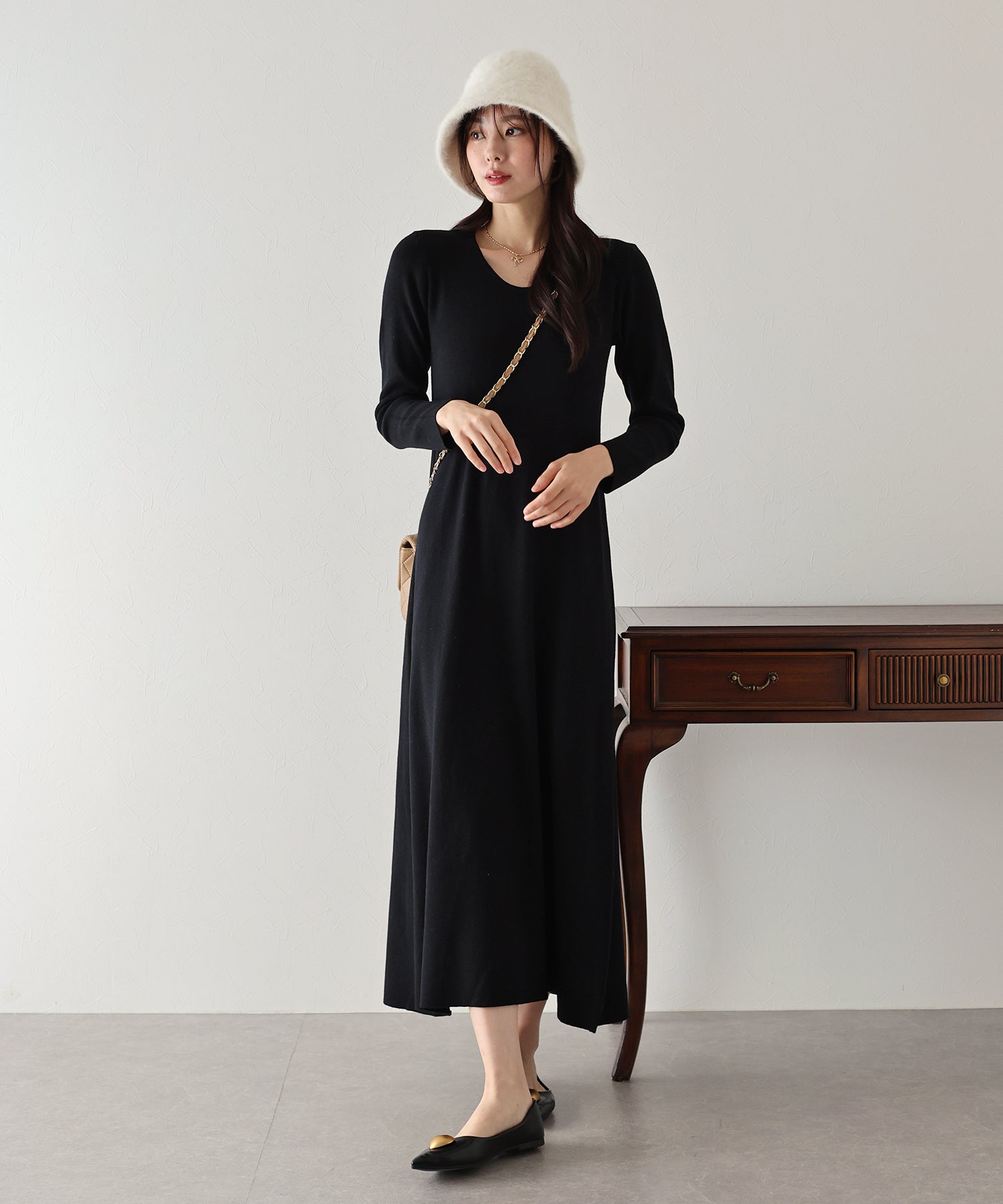 【TIME SALE】ロングニットワンピース