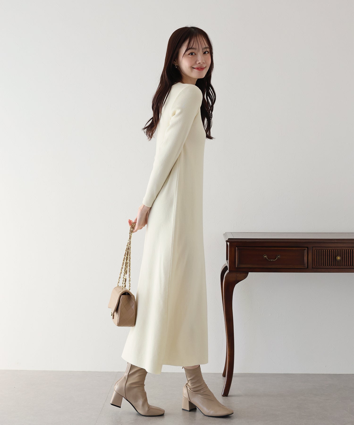 【TIME SALE】ロングニットワンピース