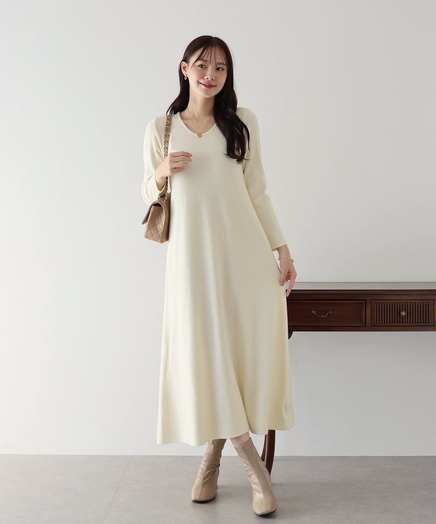 【TIME SALE】ロングニットワンピース