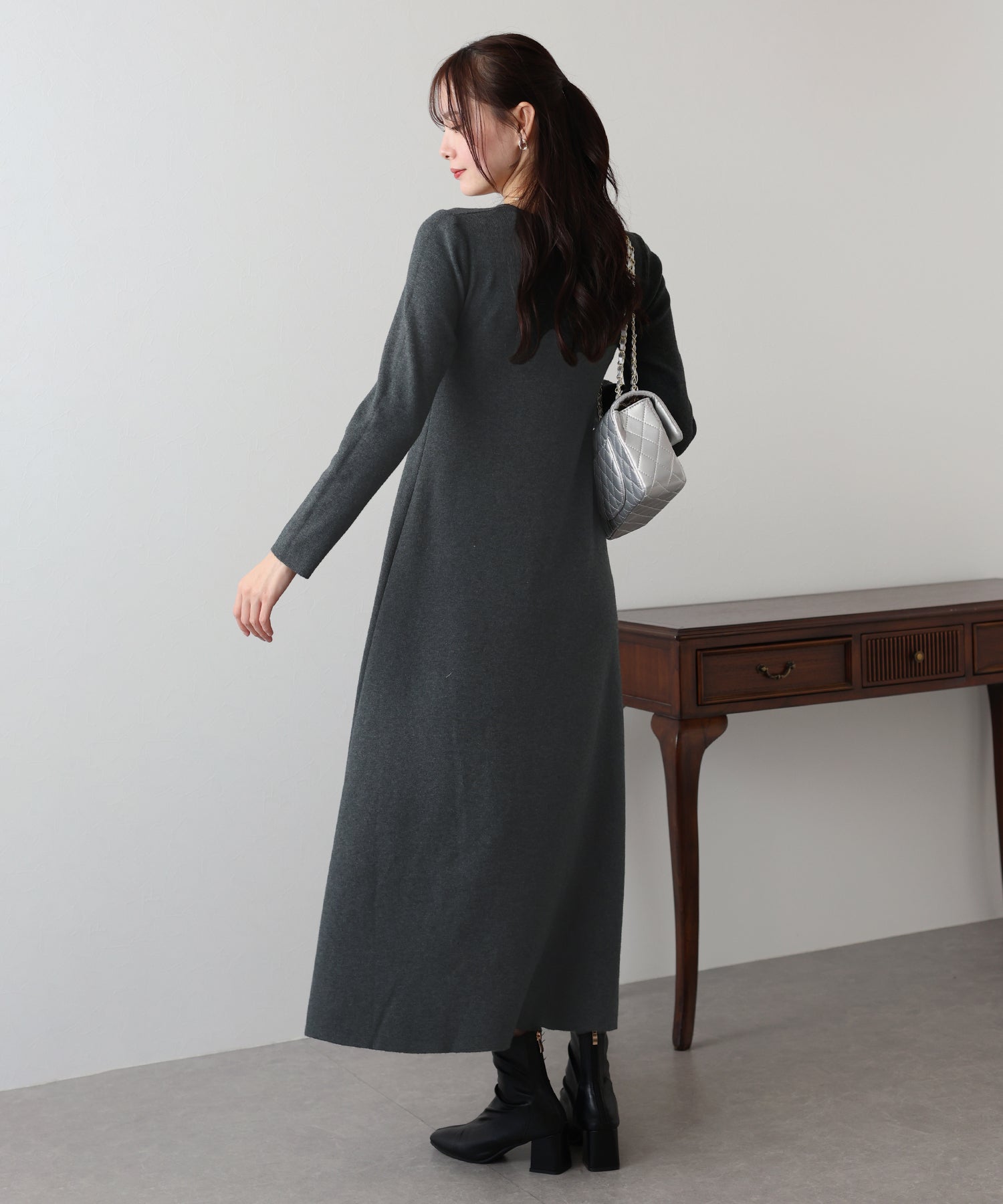 【TIME SALE】ロングニットワンピース