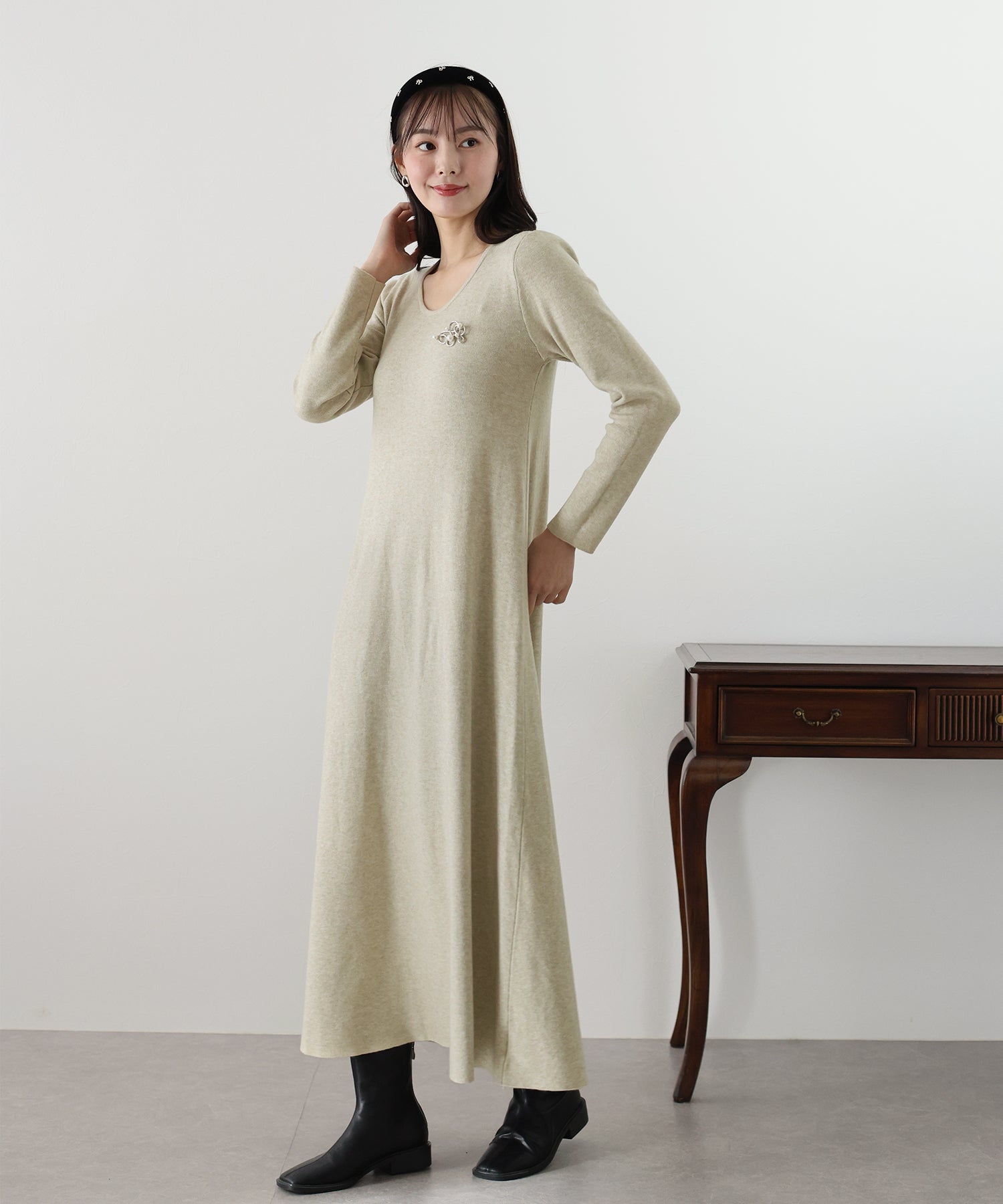 【TIME SALE】ロングニットワンピース