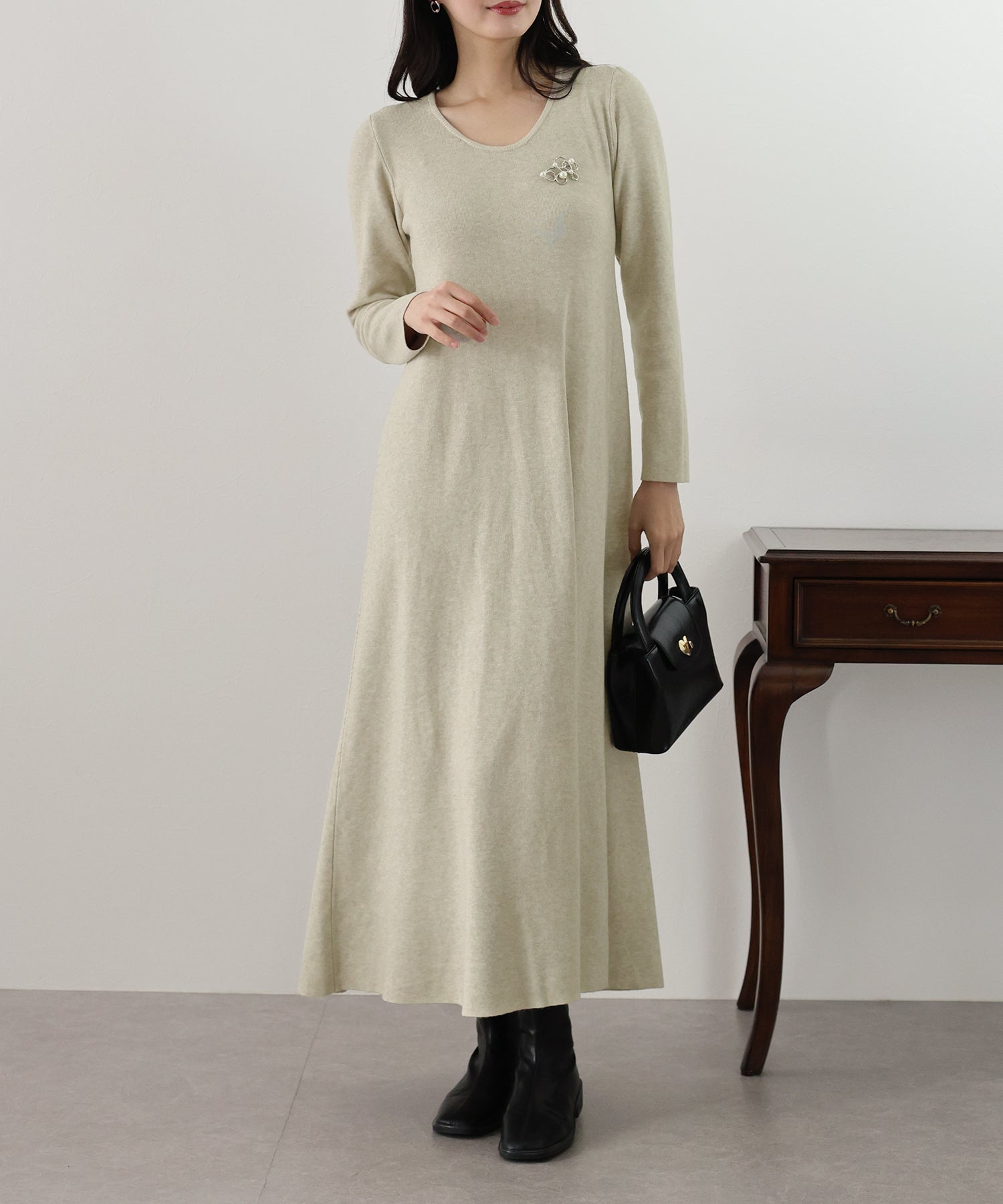 【TIME SALE】ロングニットワンピース