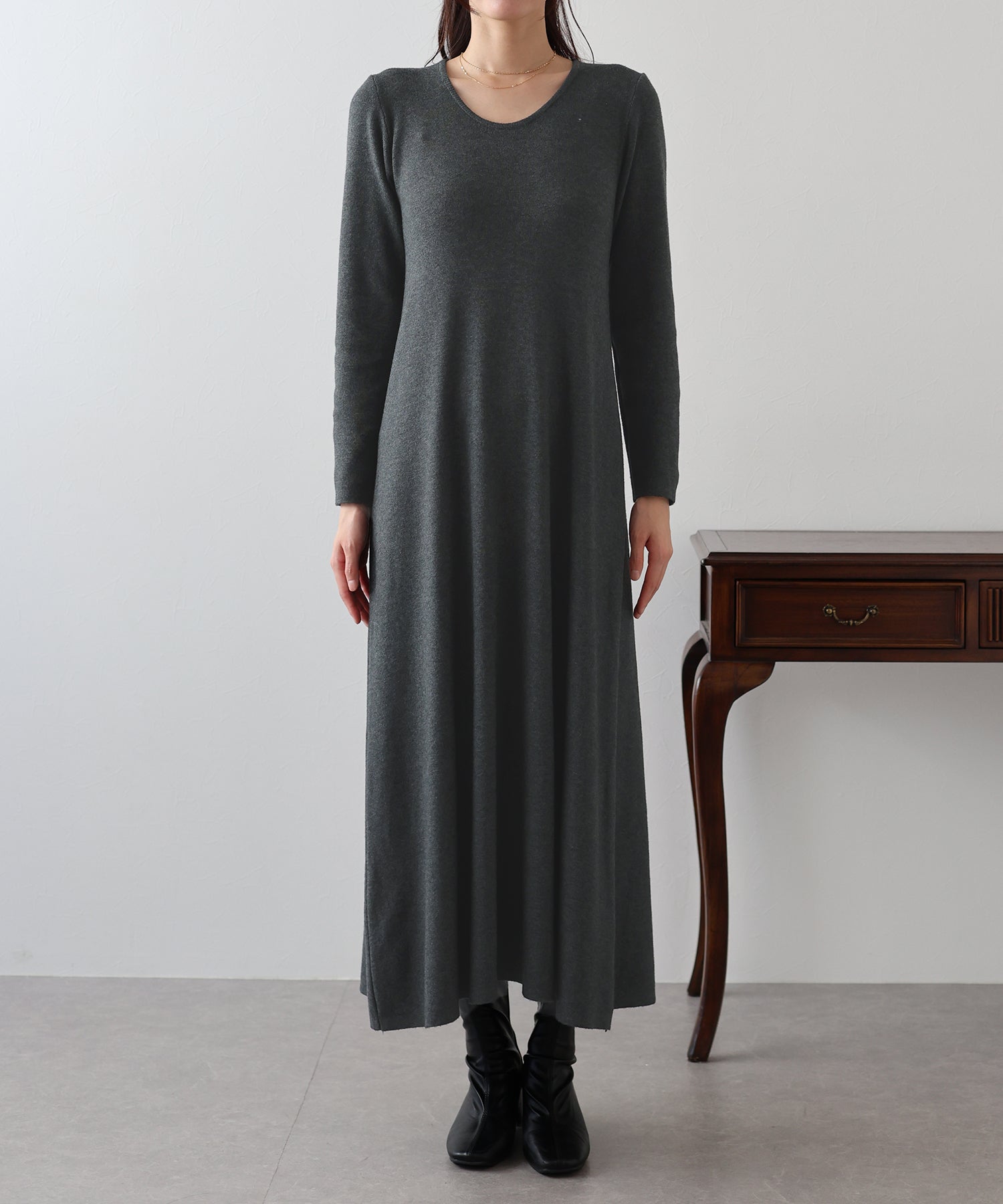 【TIME SALE】ロングニットワンピース