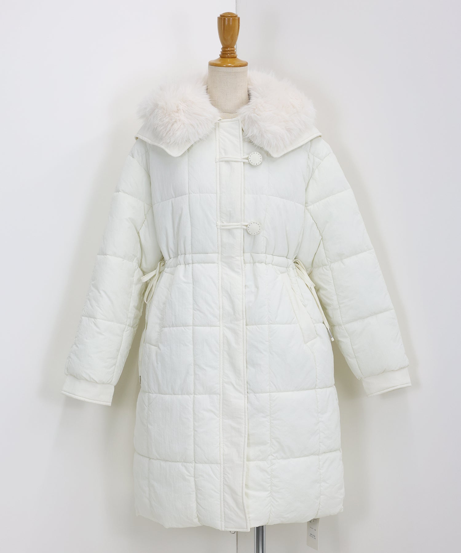 【TIME SALE】ウェストマークファー衿ロングダウン