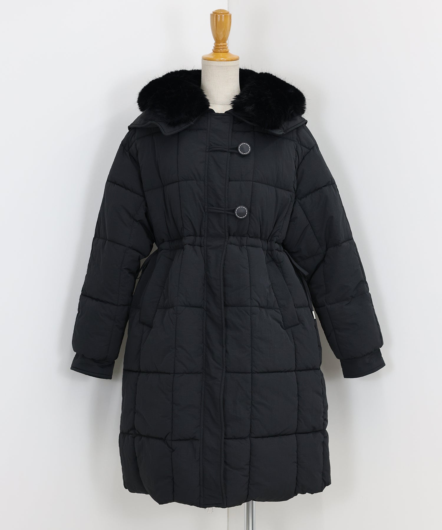 【TIME SALE】ウェストマークファー衿ロングダウン