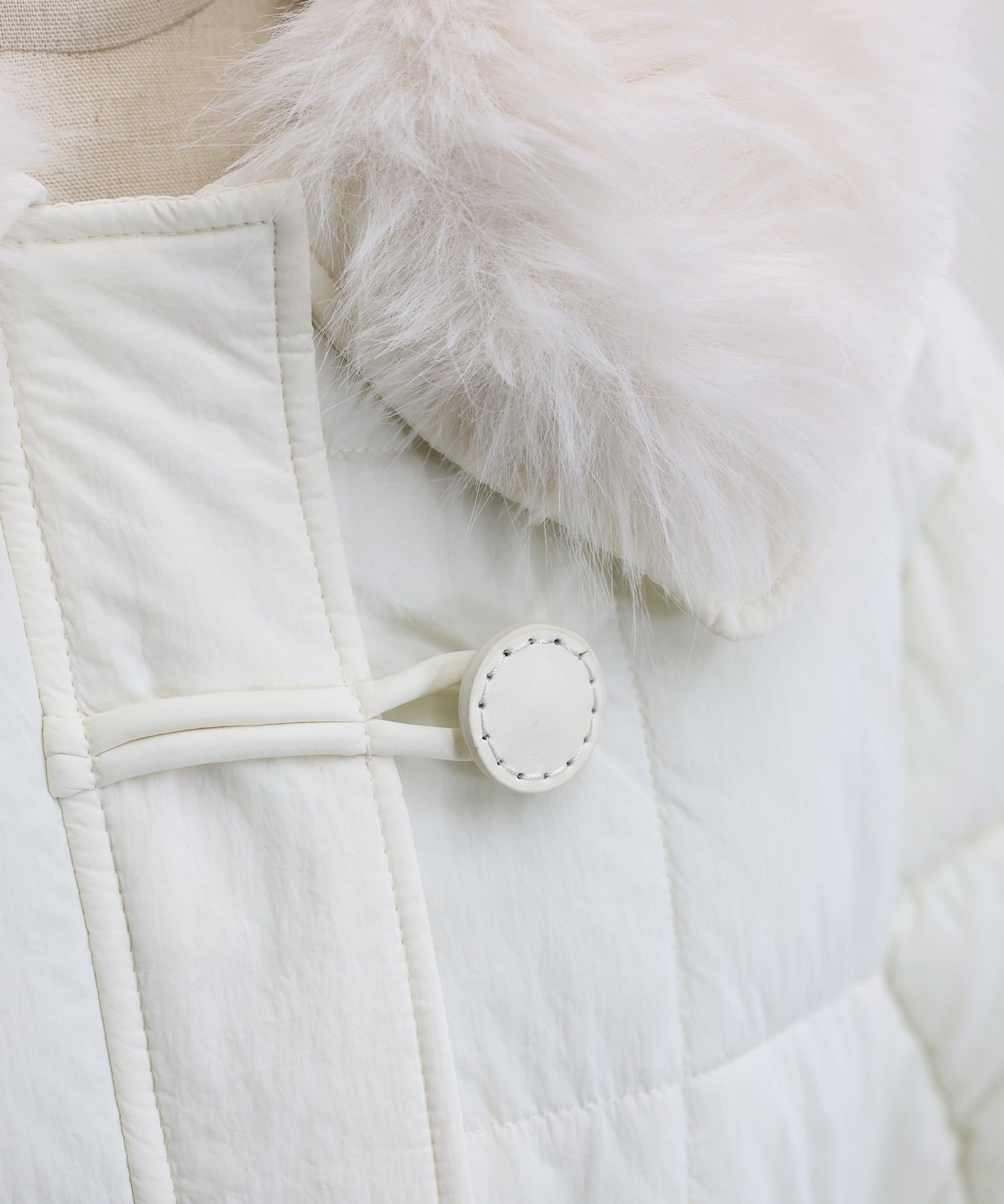 【TIME SALE】ウェストマークファー衿ロングダウン