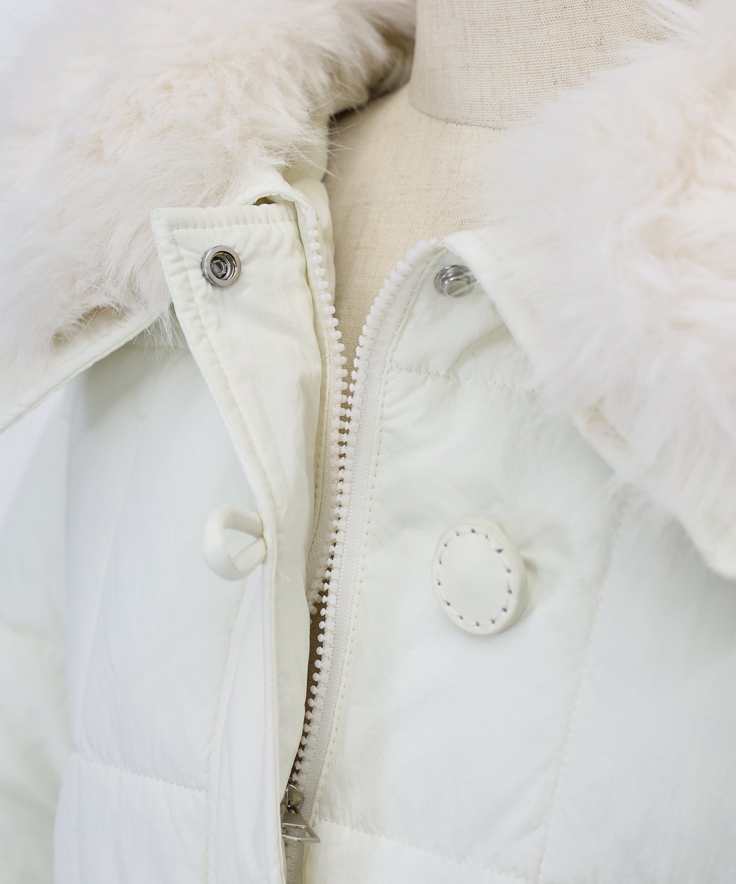 【TIME SALE】ウェストマークファー衿ロングダウン