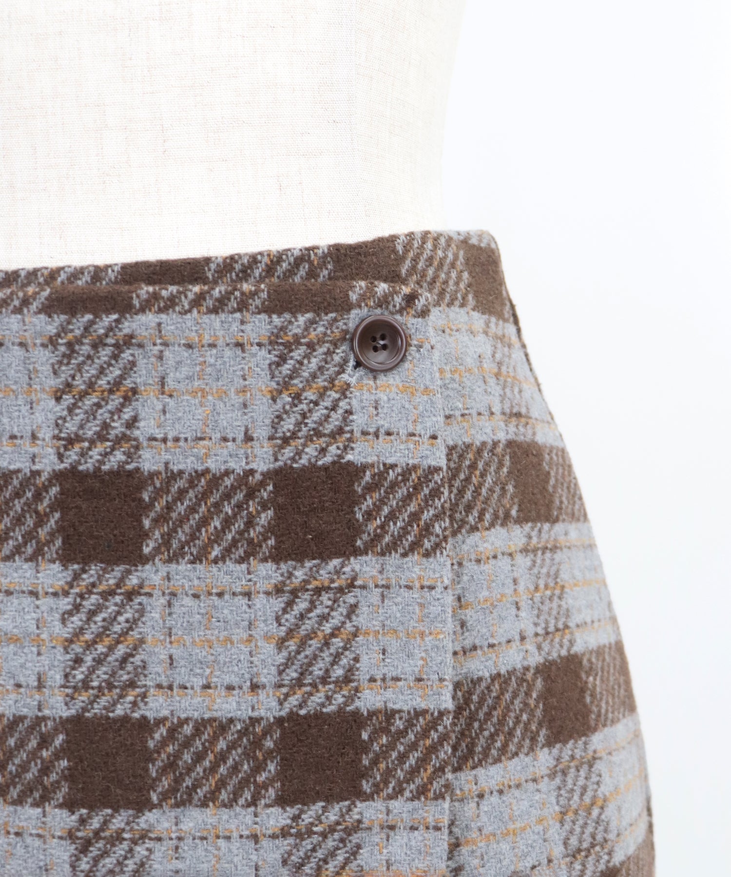 【SALE】チェック柄ラップミニスカート