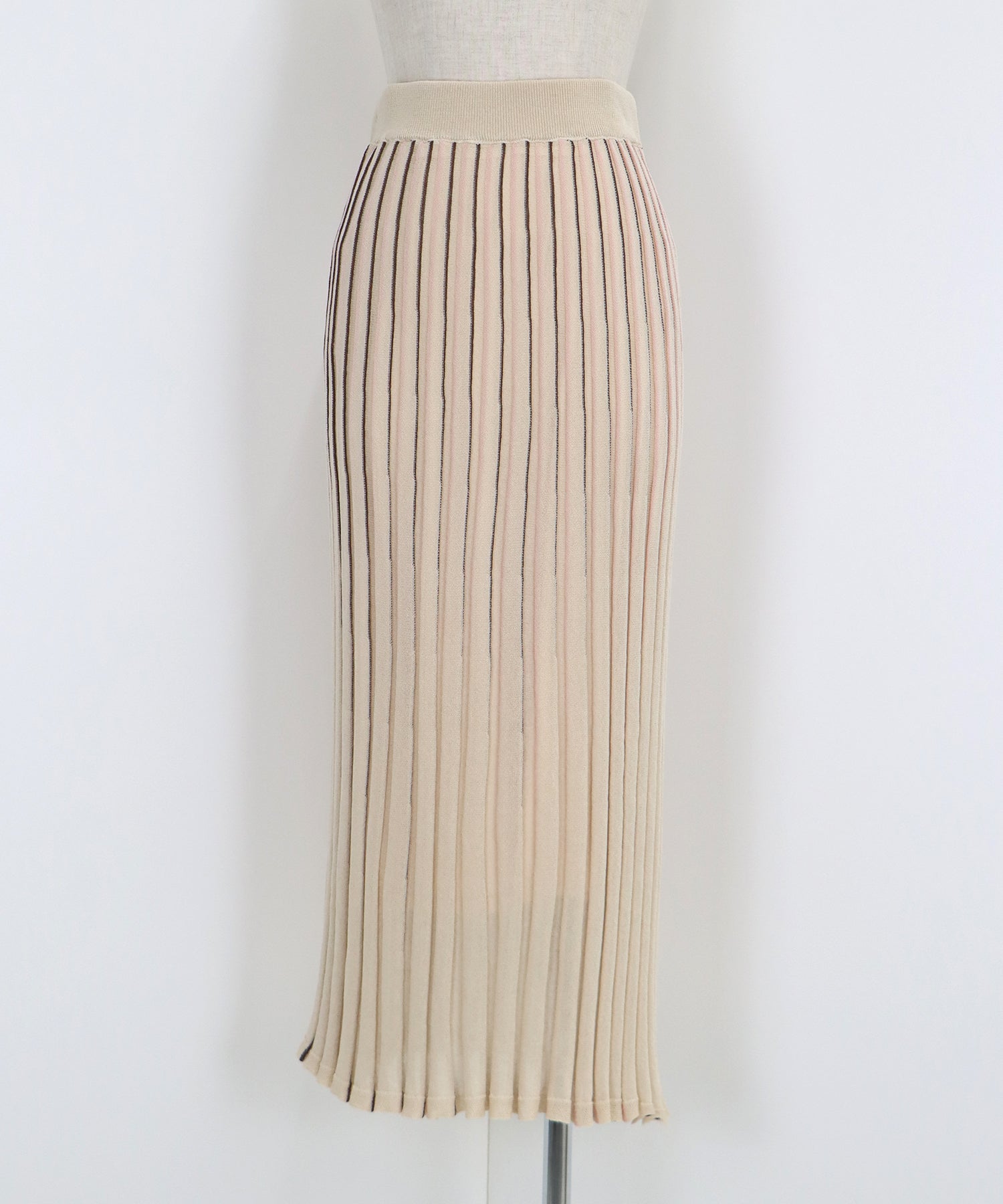 【SALE】シアーストライプニットスカート