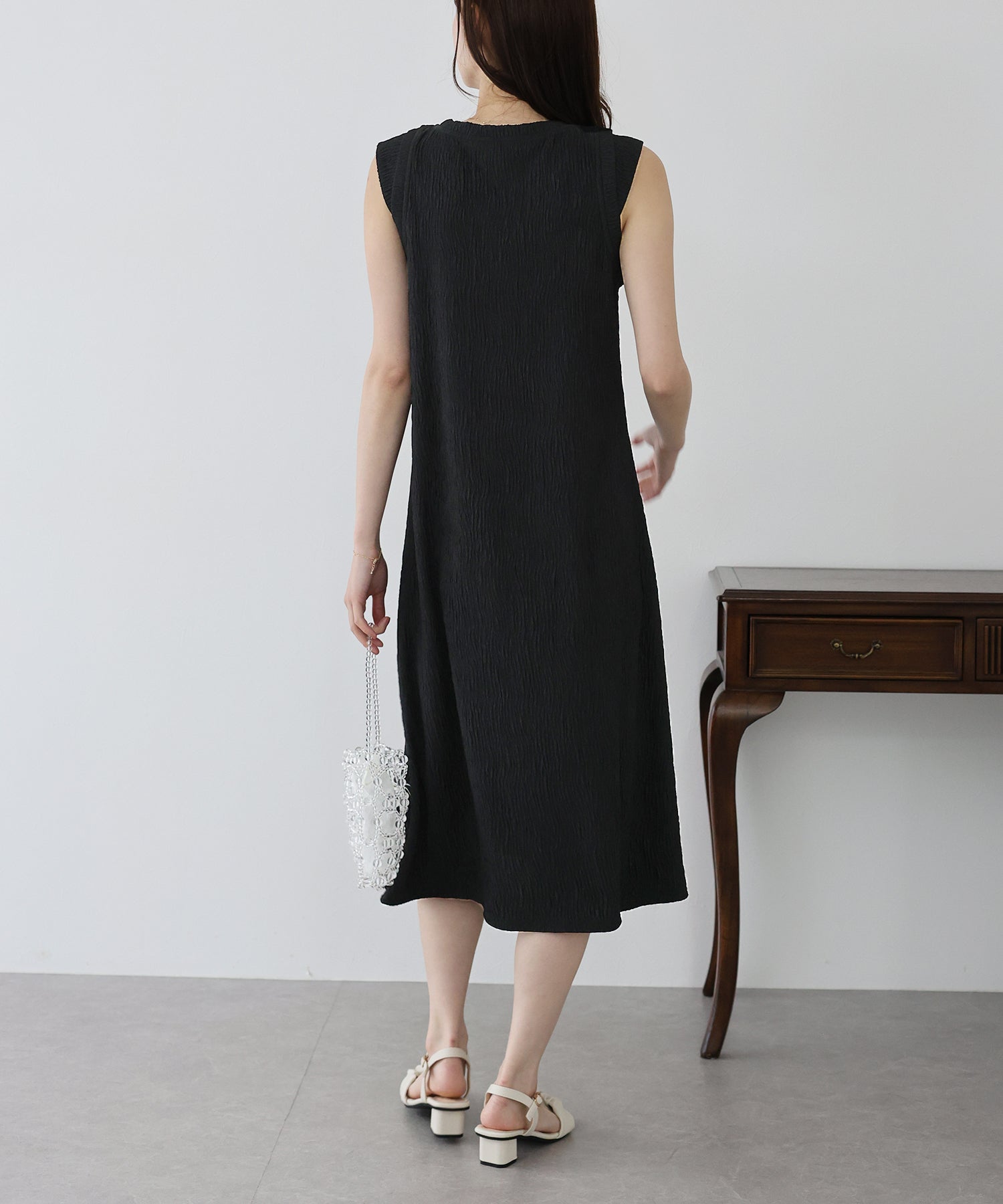 【SALE】フレンチスリーブプリーツワンピース