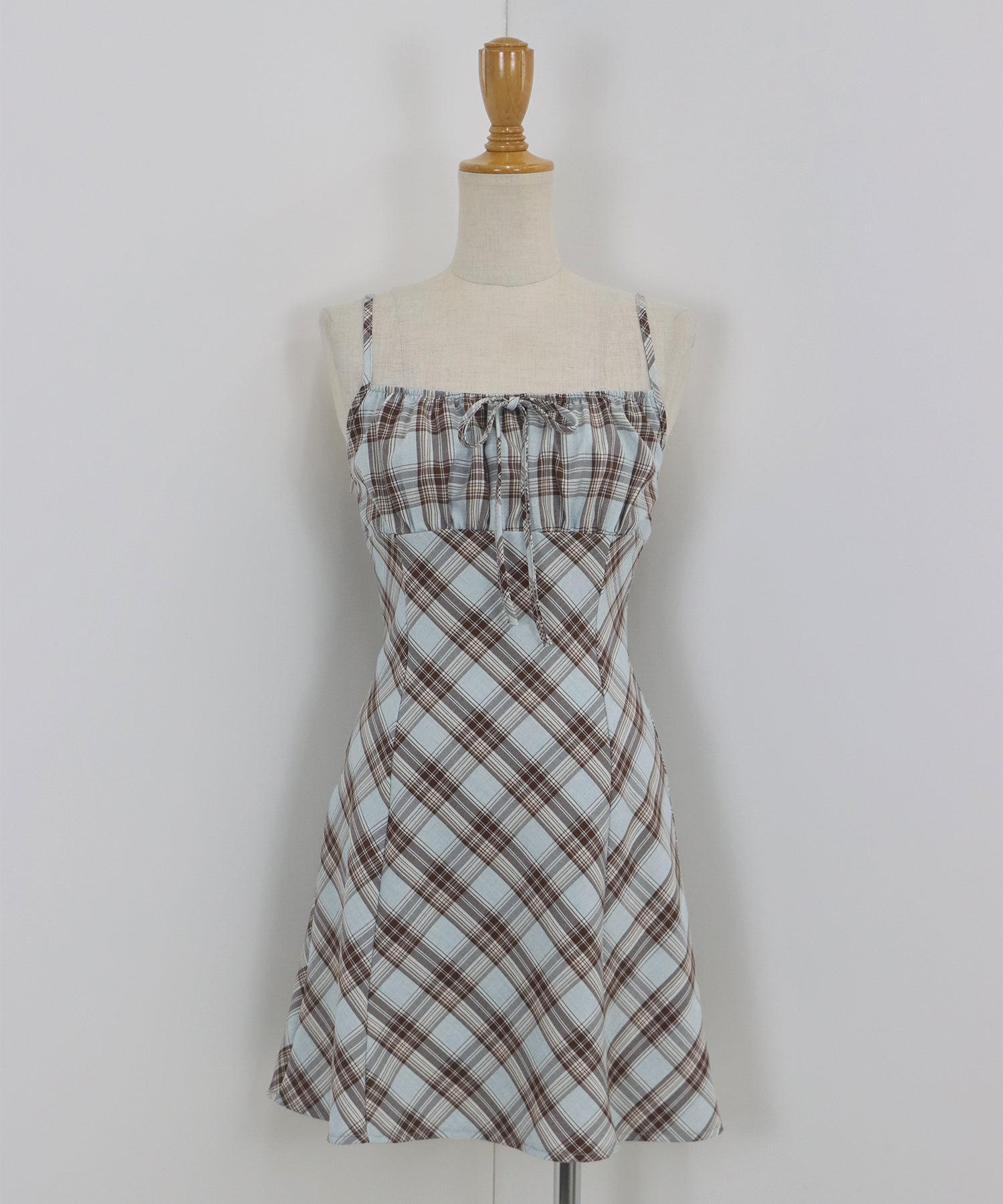 【SALE】チェックキャミワンピース
