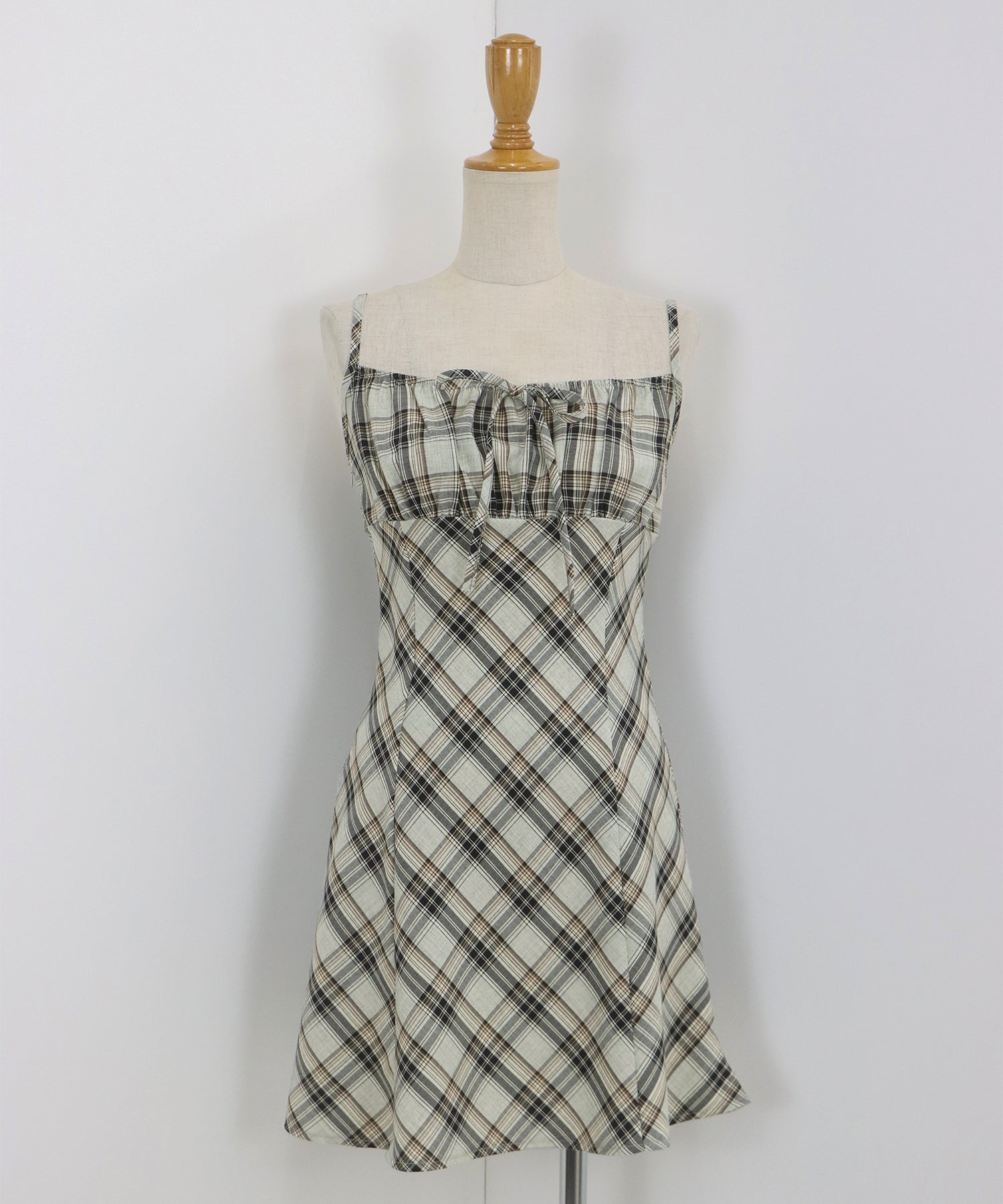 【SALE】チェックキャミワンピース