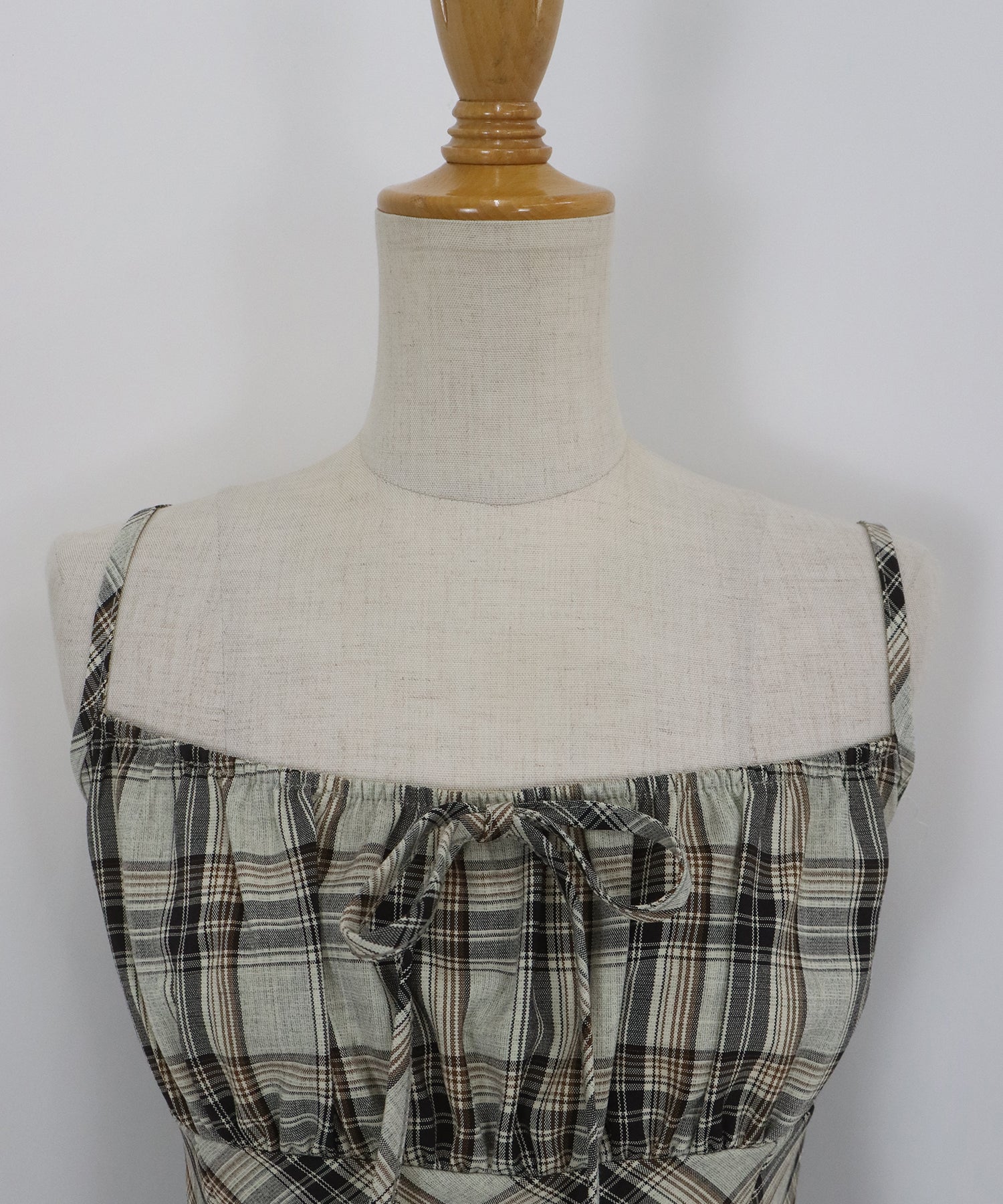 【SALE】チェックキャミワンピース