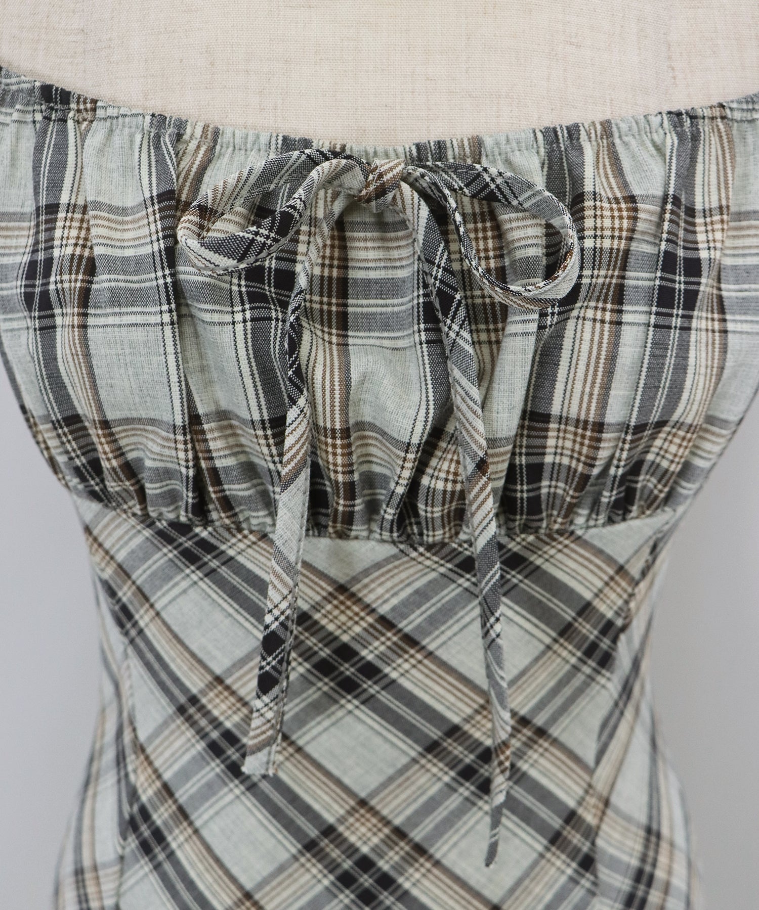 【SALE】チェックキャミワンピース