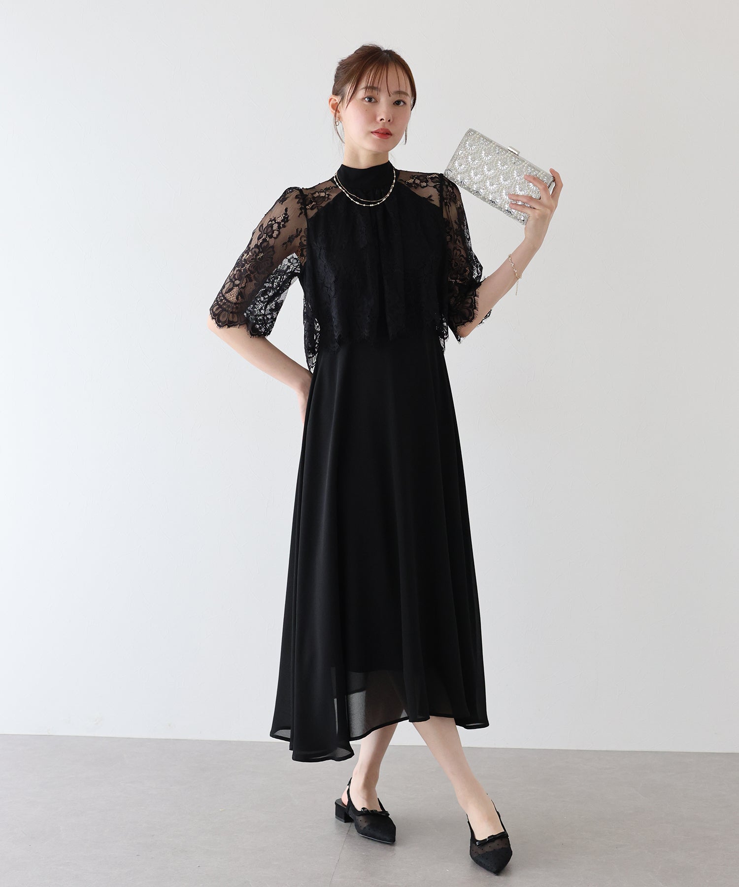 【SALE】ケープドッキングドレス