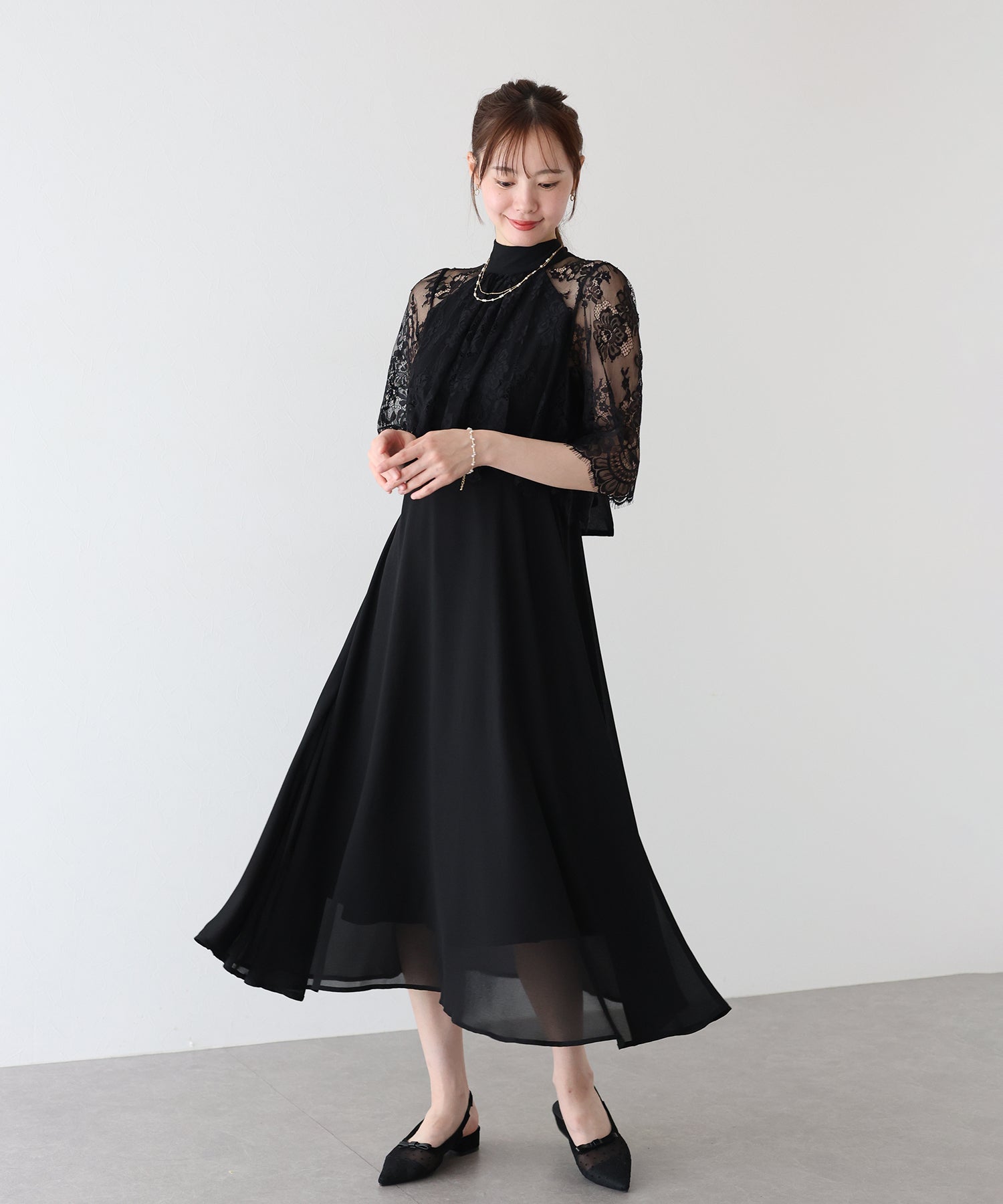 【SALE】ケープドッキングドレス