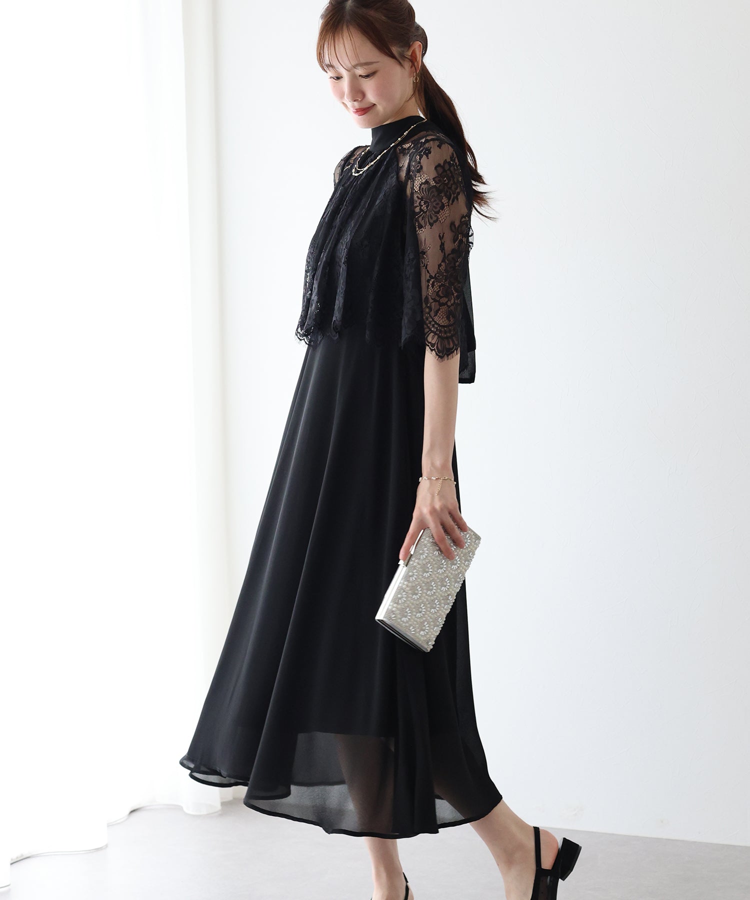 【SALE】ケープドッキングドレス