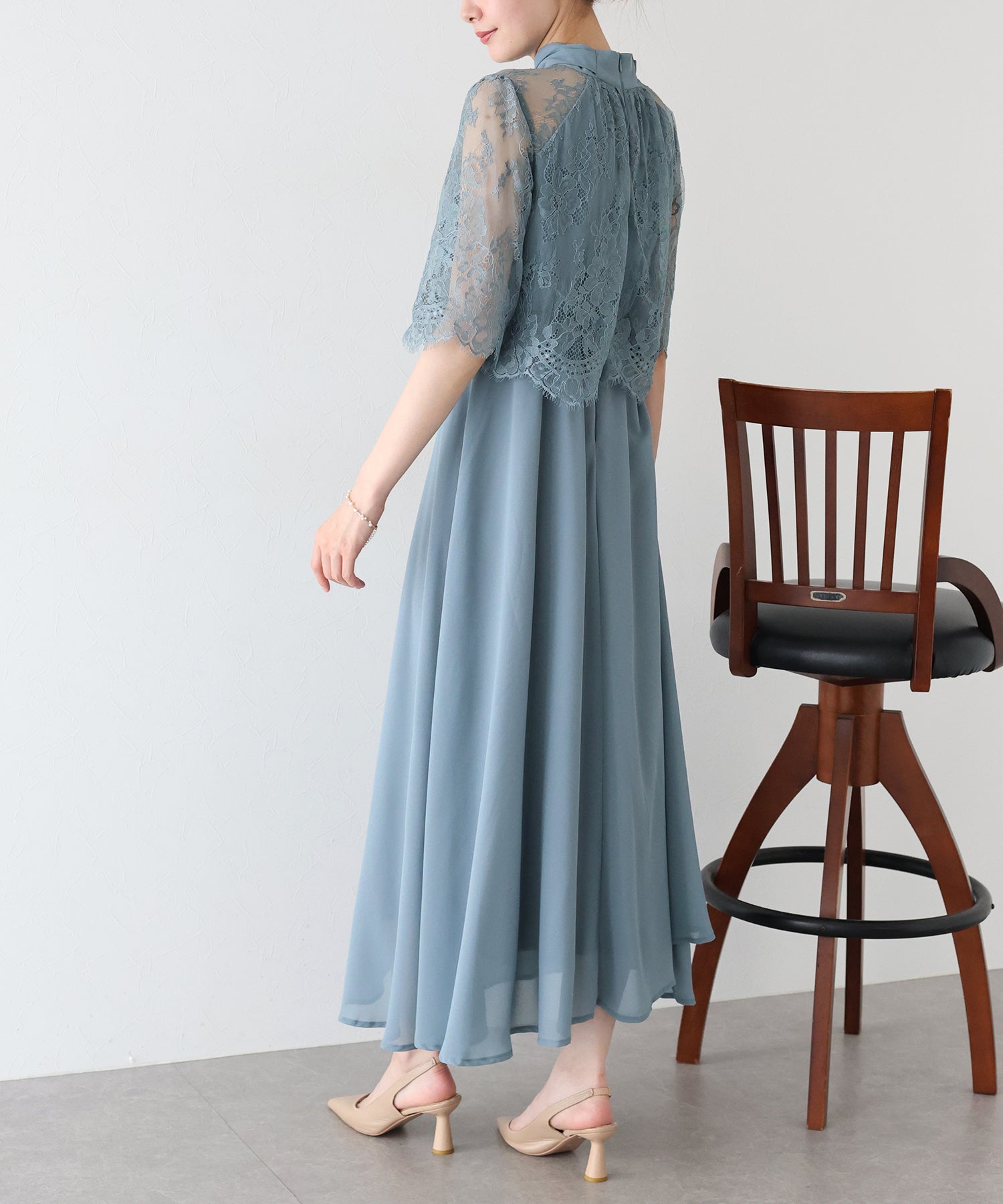 【SALE】ケープドッキングドレス