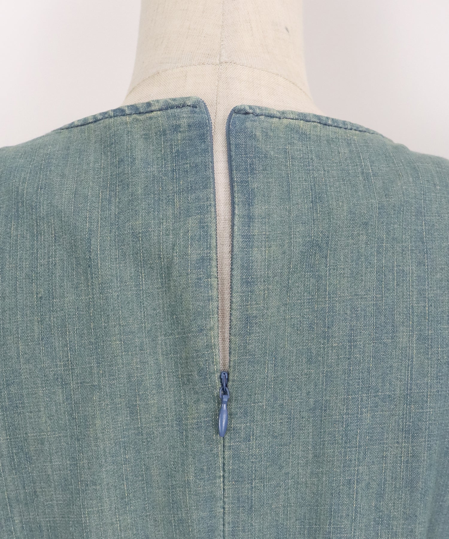 パフスリーブデニムワンピース