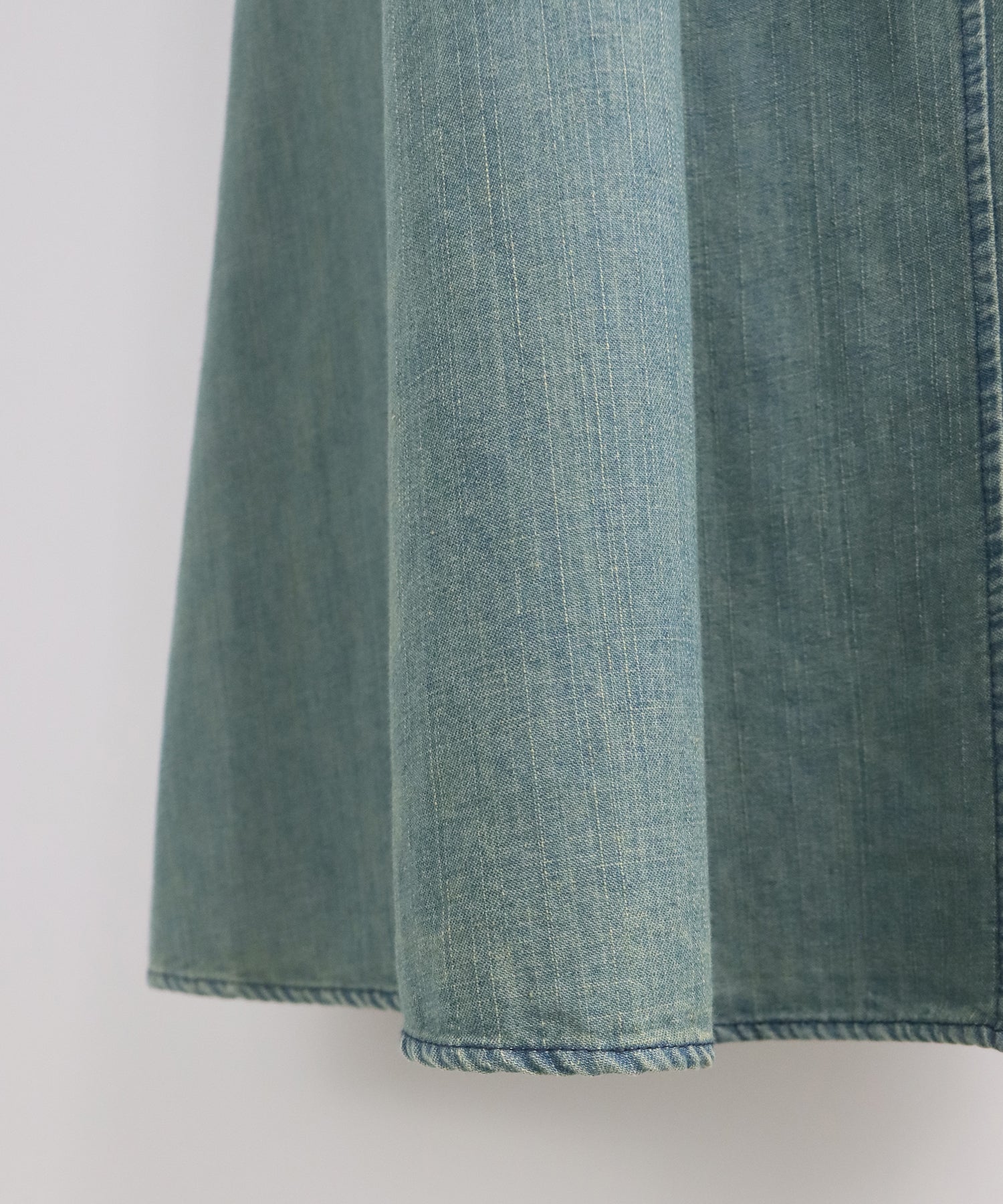 パフスリーブデニムワンピース