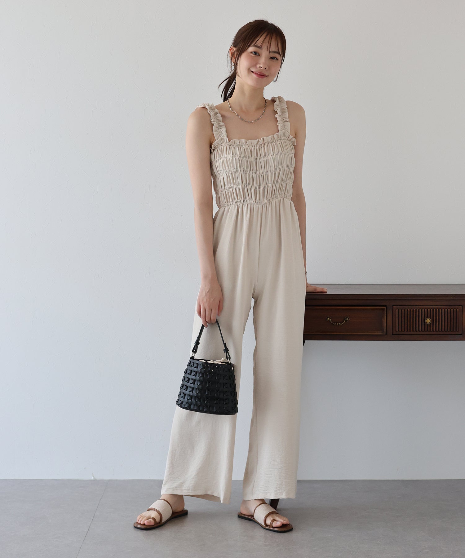 【SALE】ギャザーオールインワン