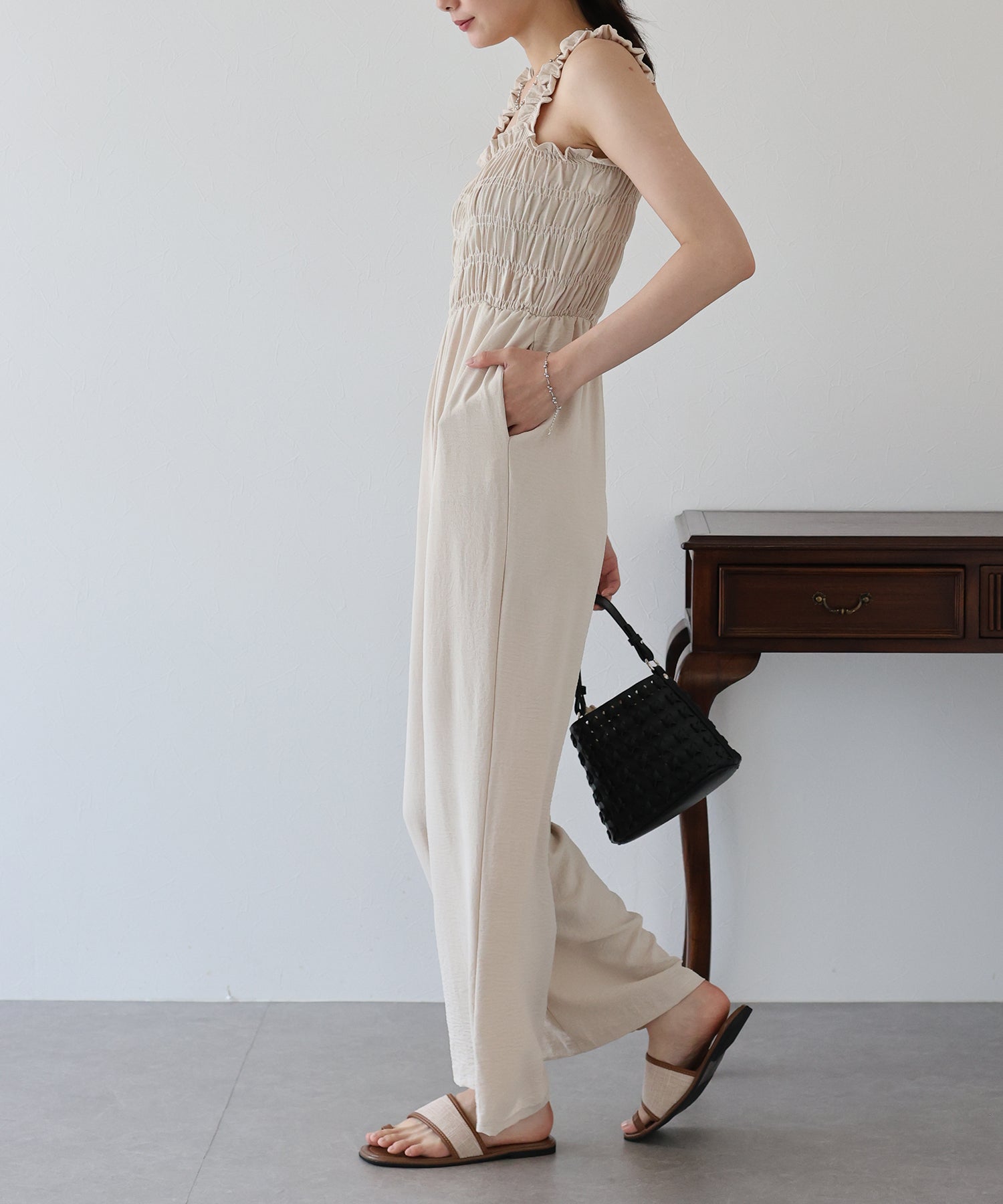 【SALE】ギャザーオールインワン