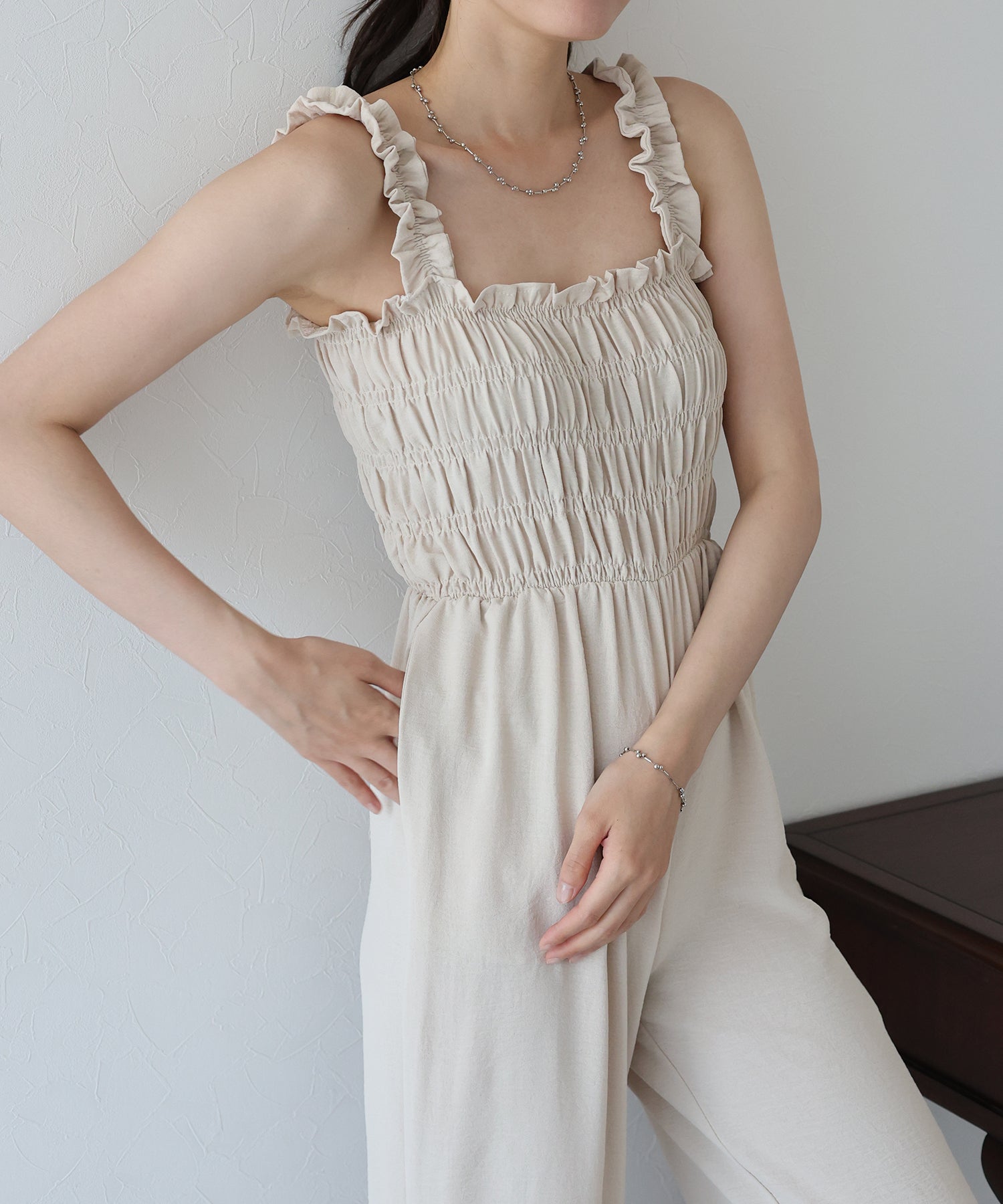 【SALE】ギャザーオールインワン